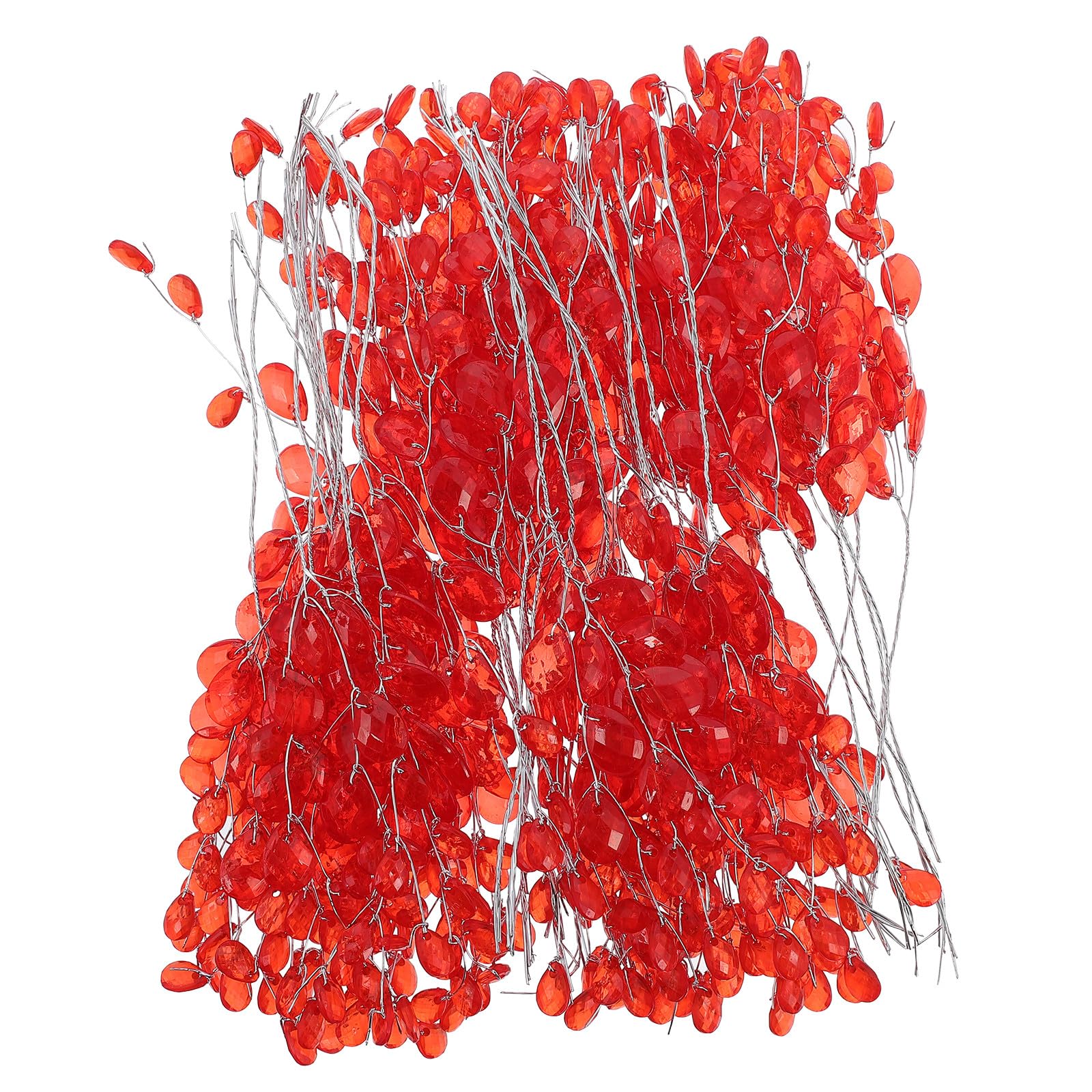 Flores acrílicas rojas HOMSFOU para solucionar la falta de color en ramos y tocados