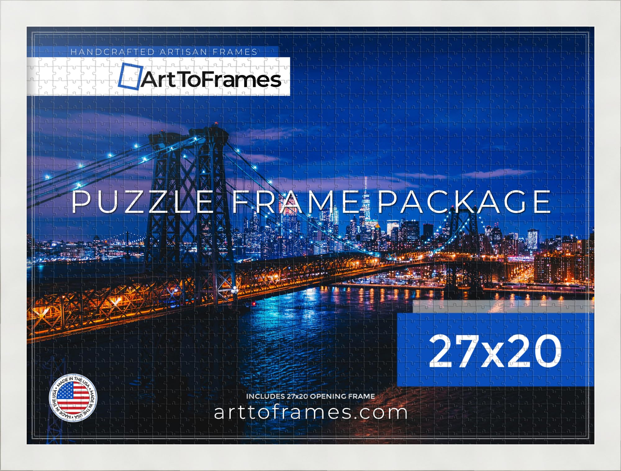 Amazon.com - ArtToFrames 27x20 INCH/CM White Frame for 2000 piece