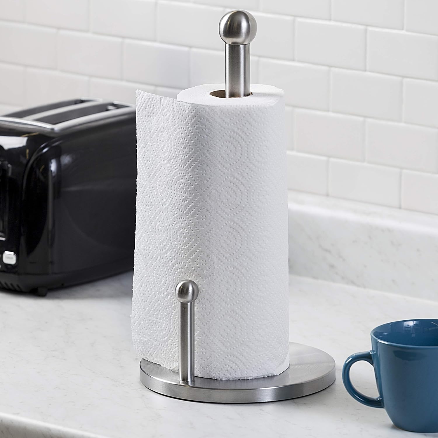Silver Stainless Steel Manual Paper Towel Holder