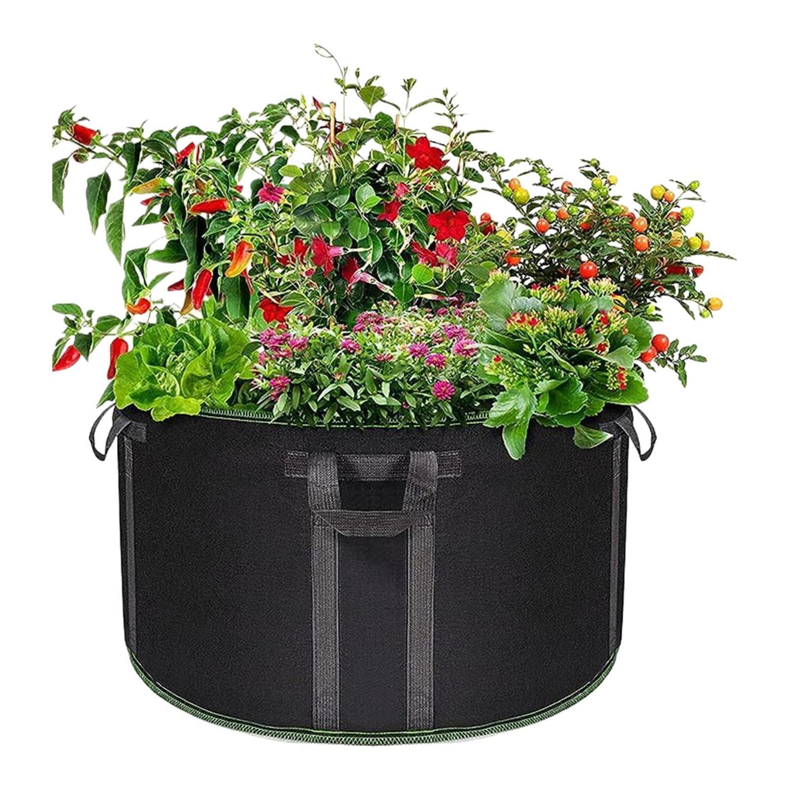 Cama de cultivo de fieltro resistente a la intemperie de 189L con asas
