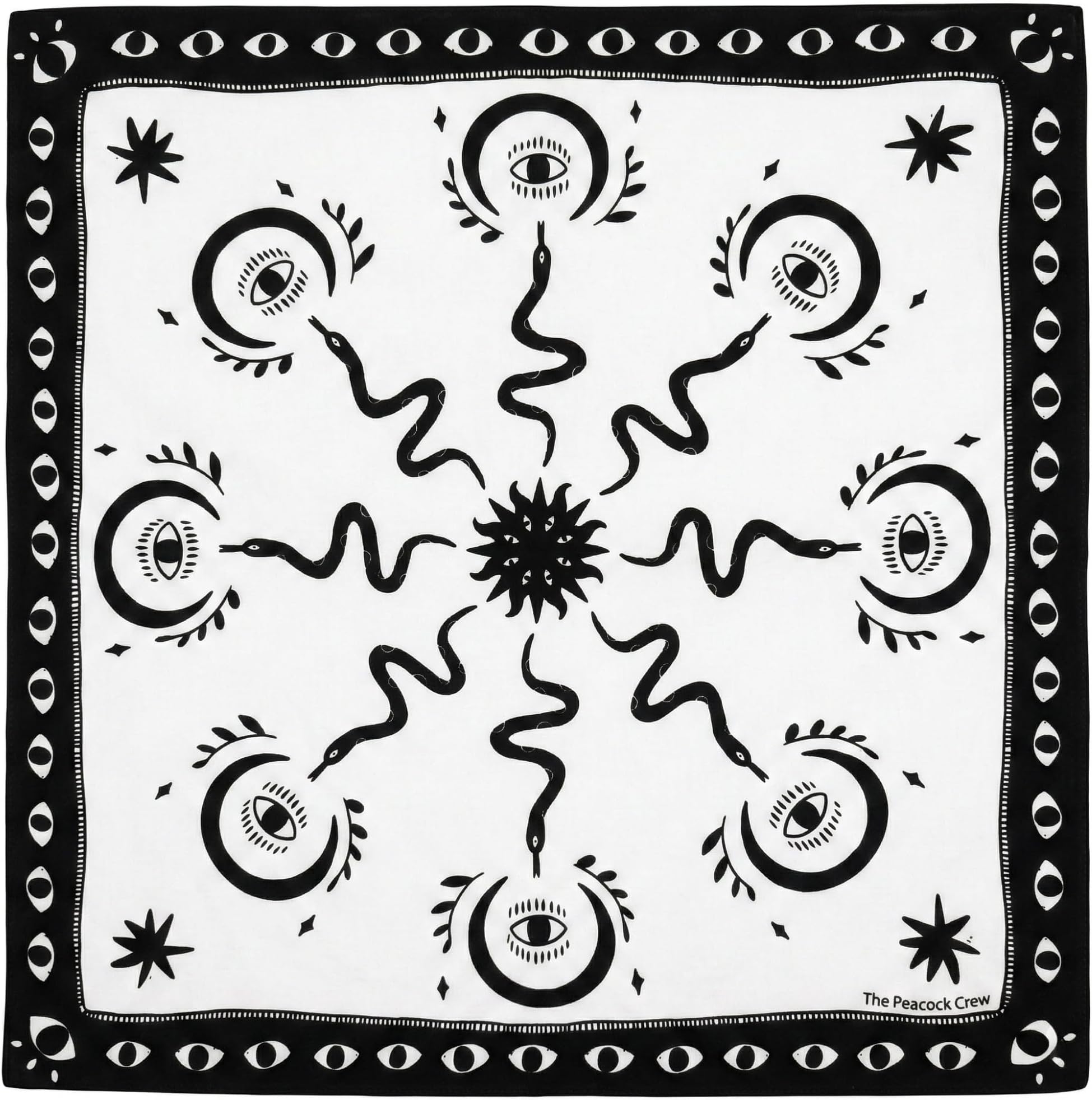 Boho Bandana for Women & Men – Aesthetic Cotton Hair Scarf 22x22 – Floral, Cottagecore, Western & Vintage