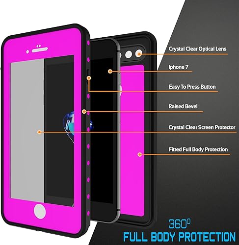 Miniatura 3 de iPhone 7s Plus Funda impermeable, punkcase studstar Series Slim Fit IP68Certified Shockproof dirtproof snowproof Armor Cover para iPhone de Apple