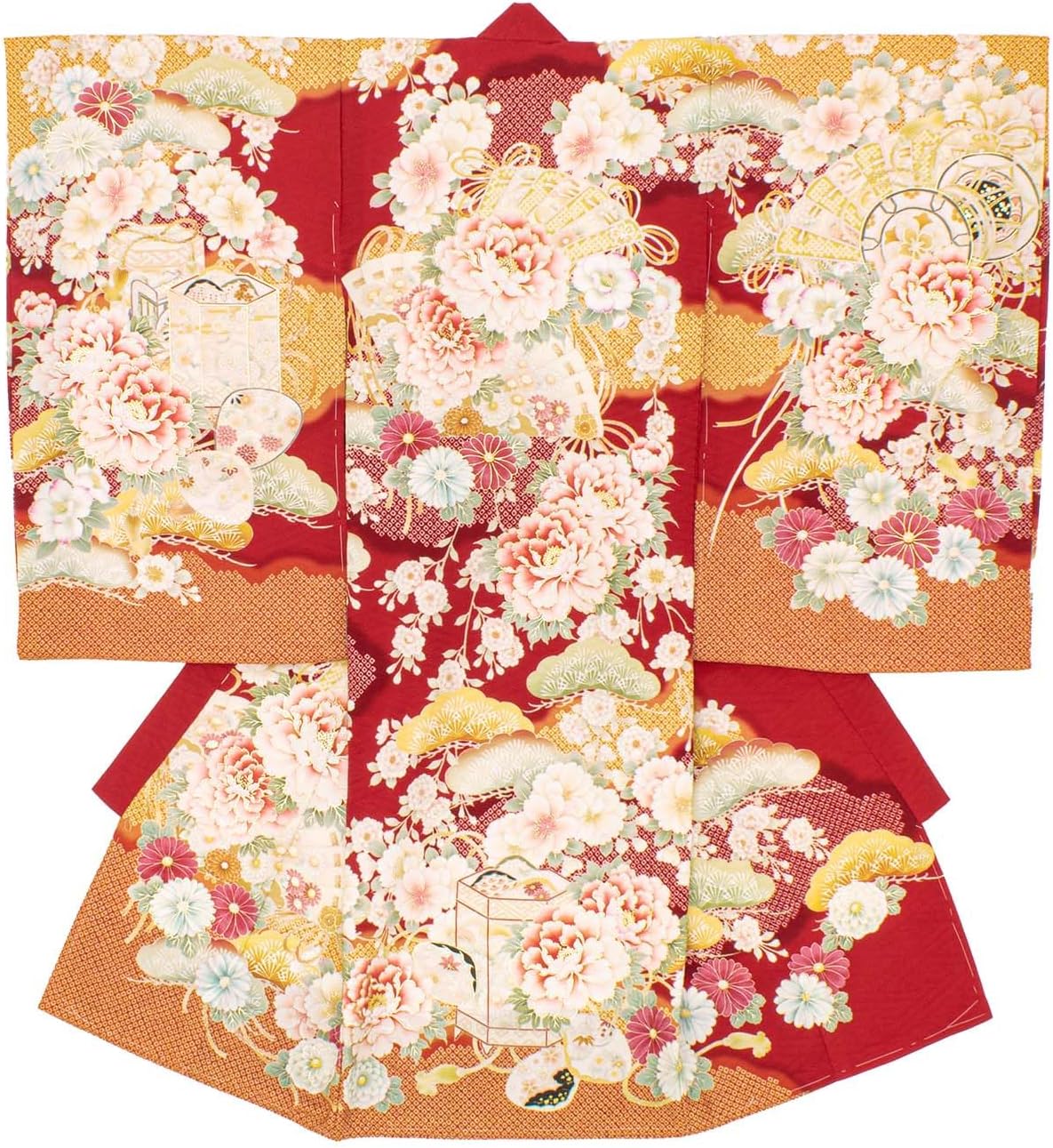 No.45 女の子 産着長襦袢付き お宮参り 祝い着 ポンポネット 【楽天