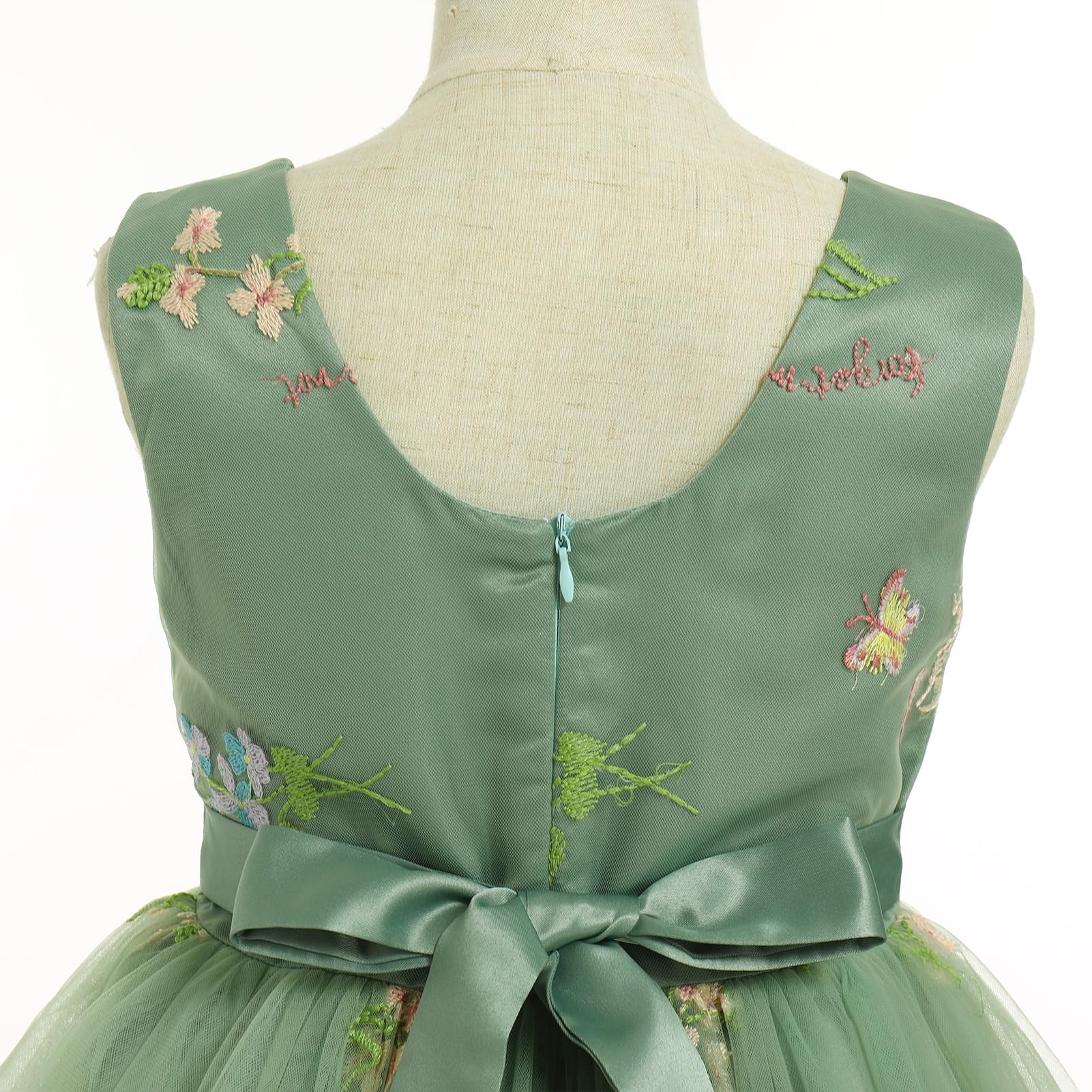 IBTOM CASTLE Vestito da bambina con tutù ricamato, per matrimonio, damigella d'onore, ragazza, piratesimo, festa di compleanno, abito da ballo