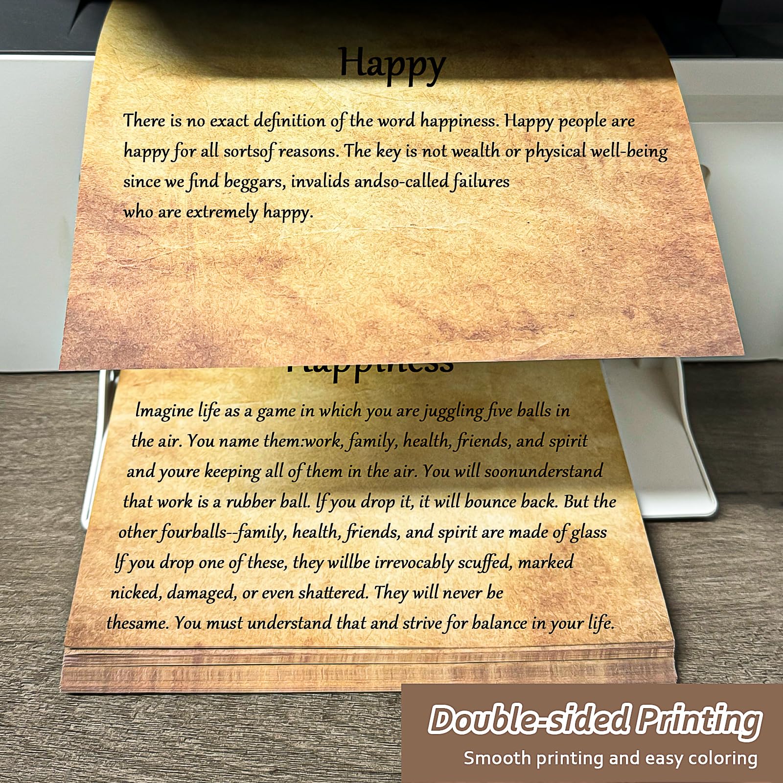 Carta Kraft Antica Vintage Old Paper 50 fogli A4 Doppia Faccia per Scrivere Stampare Invito