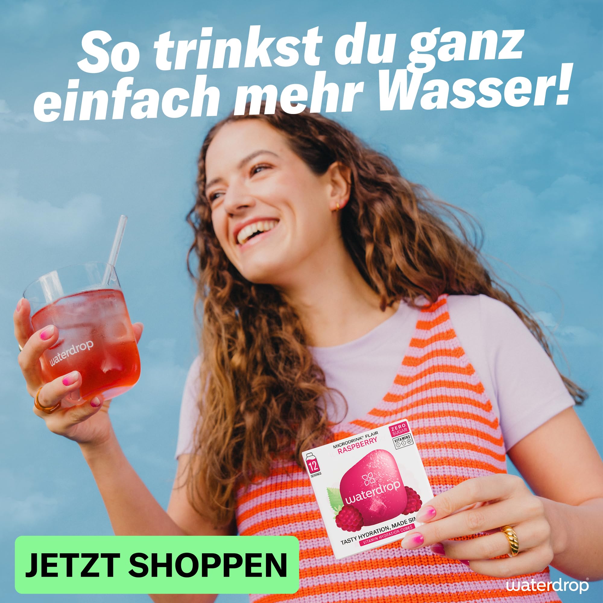 waterdrop® Apfel & Beeren Mix – 48 Waterdrop Würfel in 4 verschiedenen Sorten – Zuckerfreier Durstlöscher & Alternative zu Getränkesirup und Geschmackspulver – Flavour Drops - Microdrink Set