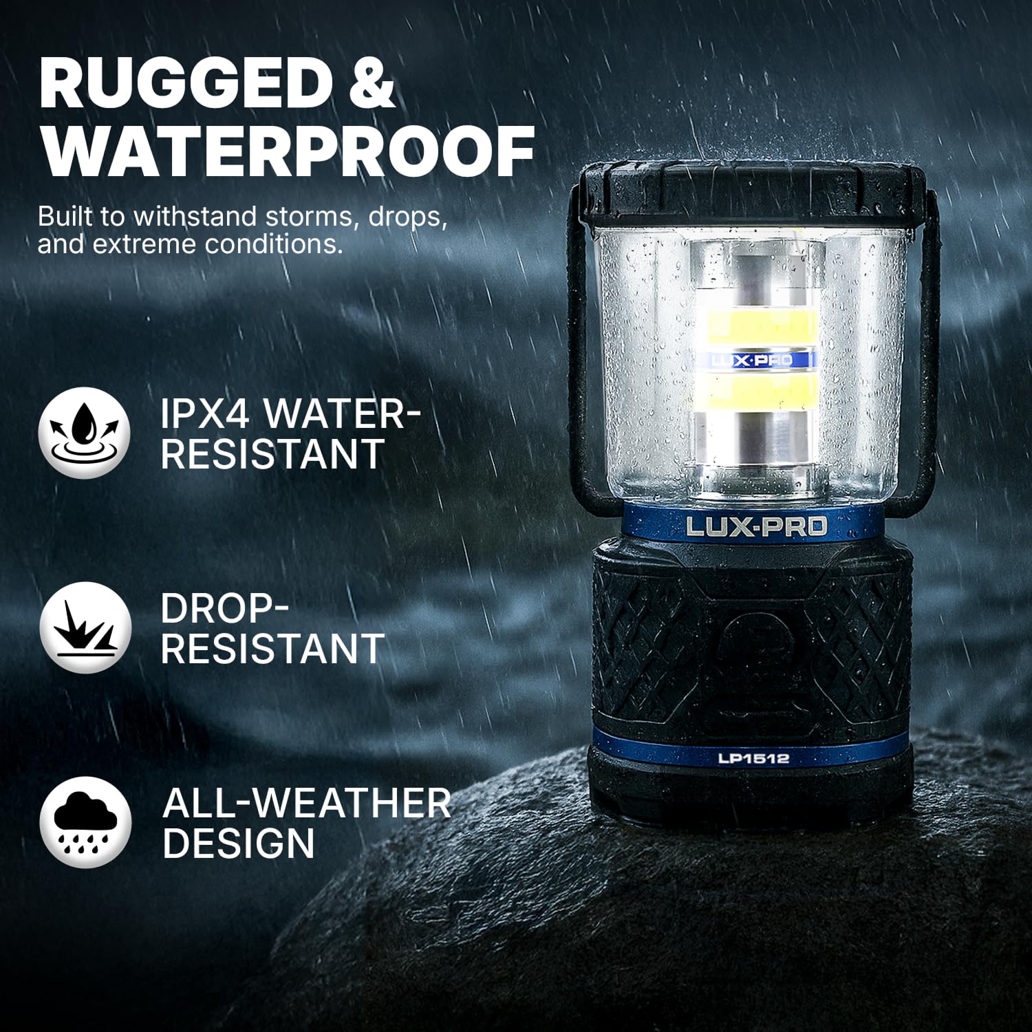 Amazon.com: LUXPRO Rechargeable Dual-Power 1100 Lumen LED Lantern
