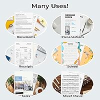 Vista 6 de Dunwell Clear Folders for Documents, Plastic 8.5x11 File Sleeves for Document Protection, Filing, Storage, Organization (36 Pack) Transparent