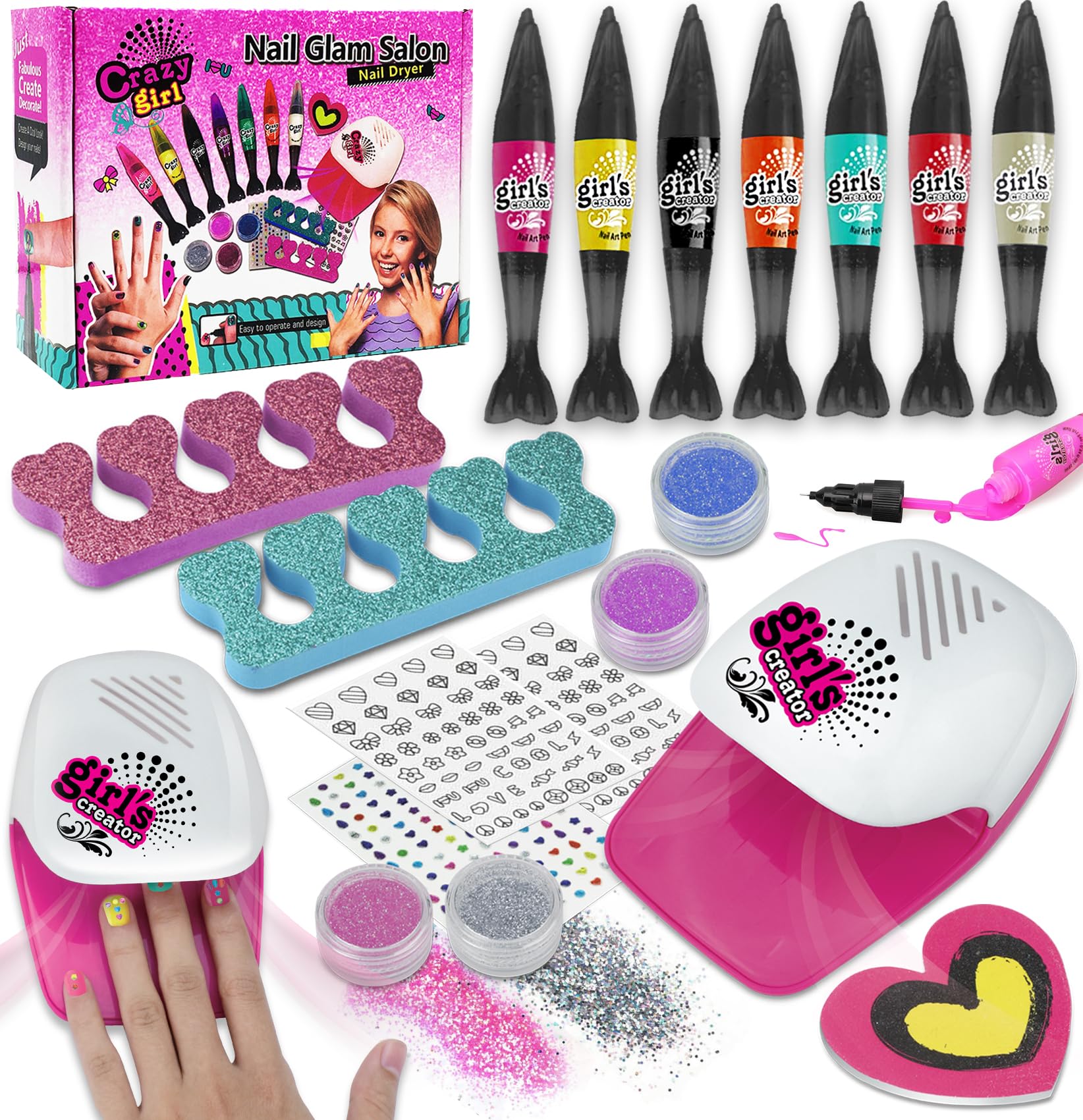 18Pcs Vernis Enfants Cadeau Fille 3 6 7 8 9 10 11 12 Ans Filles Kit Manucure Enfant Ongles Enfant Filles Jouet Fille Maquillage Kit Vernis a Ongle Jouets Cadeau pour Anniversaire Noël La Fête