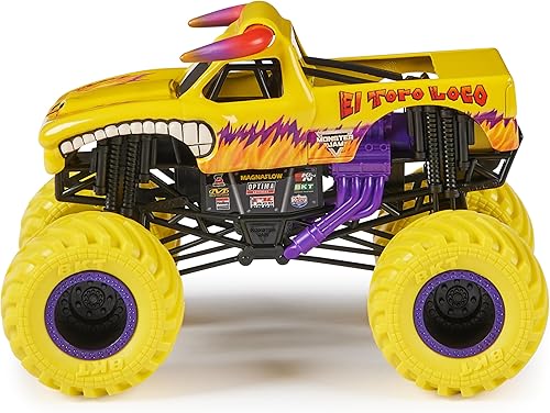 Miniatura 4 de Monster Jam, Camión monstruo oficial de El Toro Loco, vehículo de colección fundido a presión, escala 124, juguetes para niños y niñas a partir de 3