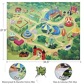 Safari Animals Figures with Activity Play Mat & Storage Box, Realistic Plastic Jumbo Playset, Jungle Wild Zoo Animals Toys for Kids Toddler 3-5, 22Pcs Birthday Gifts Christmas Stocking Stuffers