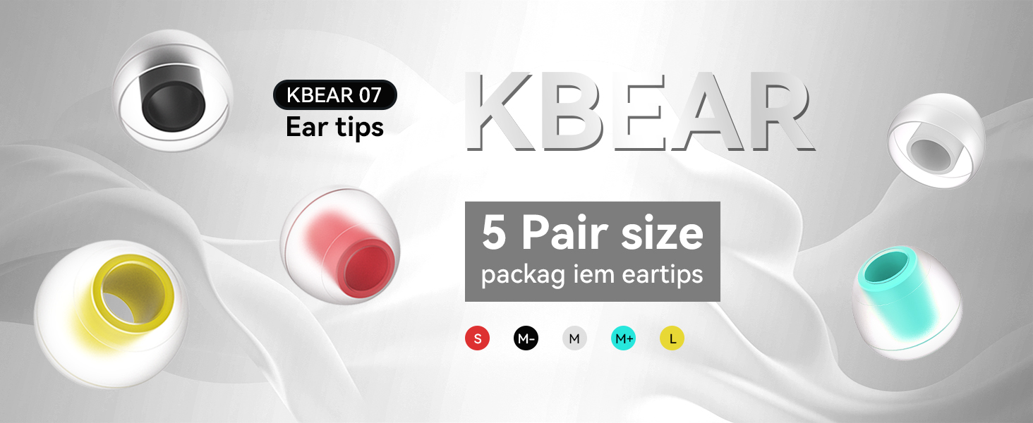 Amazon.com: 5 Pairs KBEAR 07 Ear Tips, KINBOOFI IEM Eartips