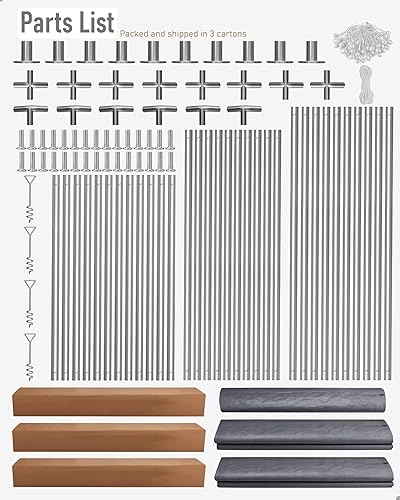 Miniatura 4 de DEXSO Cochera de gran tamaño de 13 x 25 pies, garaje portátil resistente para camioneta de tamaño completo, SUV, remolque de viaje compacto, postes