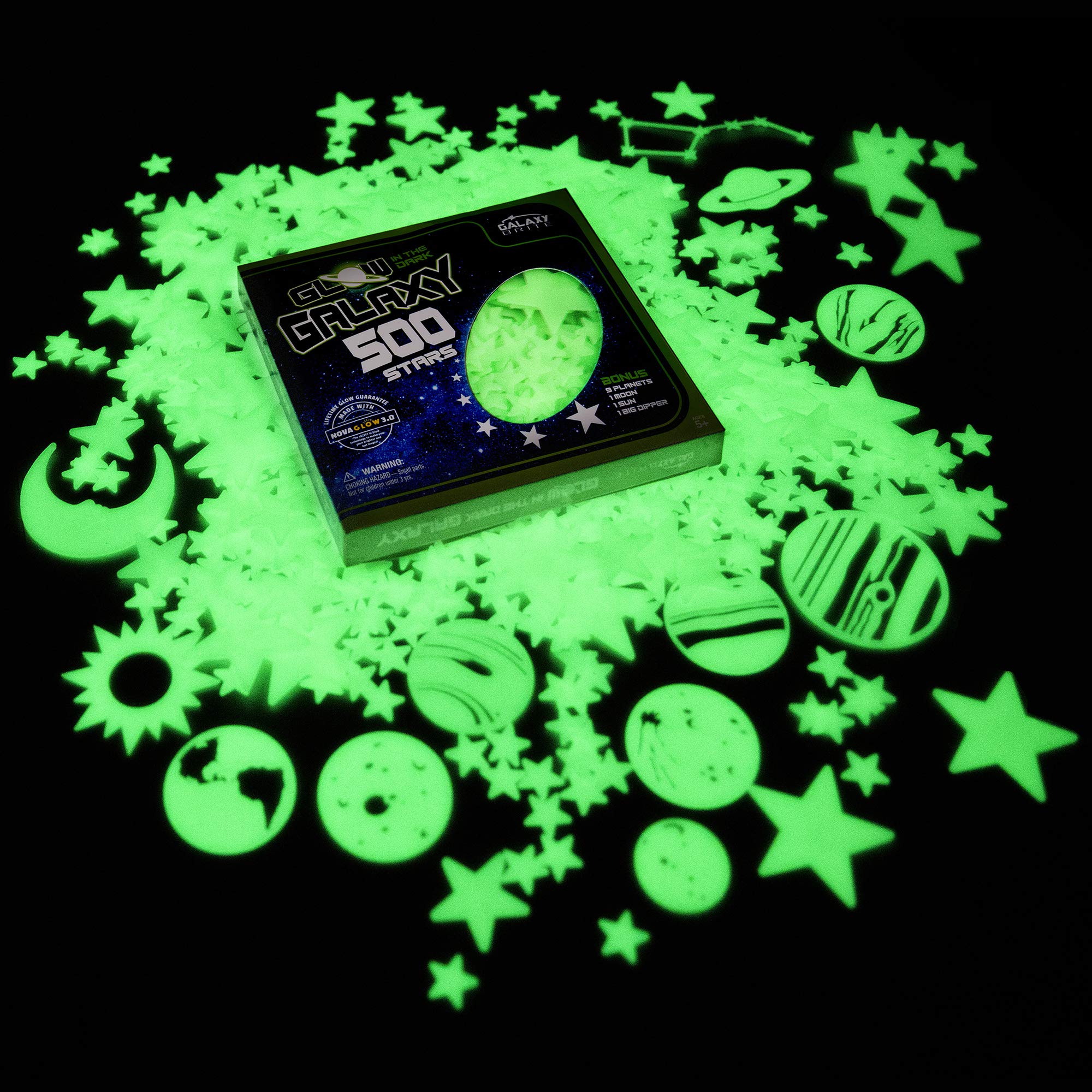 Glow in The Dark Stars for Ceiling, 500Count, Largest Ceiling Glow