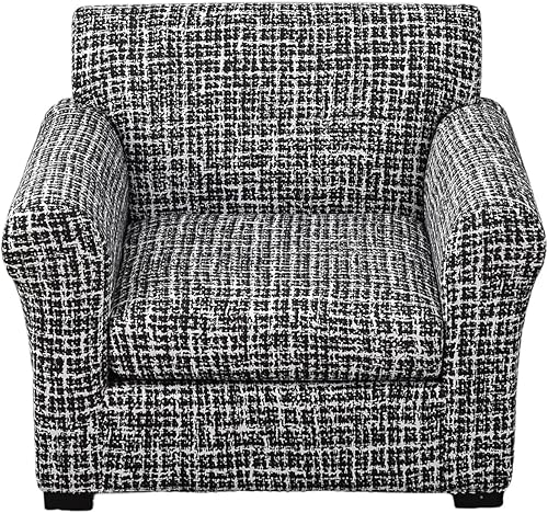 Miniatura 50 de CRFATOP Funda elástica para sillón de 2 piezas, suave y ajustable, con brazos, protector de muebles lavable para sala de estar, mascotas, perros,