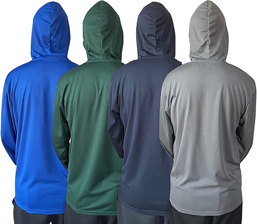 Miniatura 4 de Camiseta de manga larga transpirable con protección solar UPF 50+ para hombre, con capucha