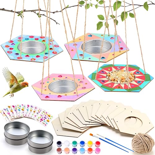 CroBlissful 12 Pack Bird Feeder Craft Kits for Kids DIY
