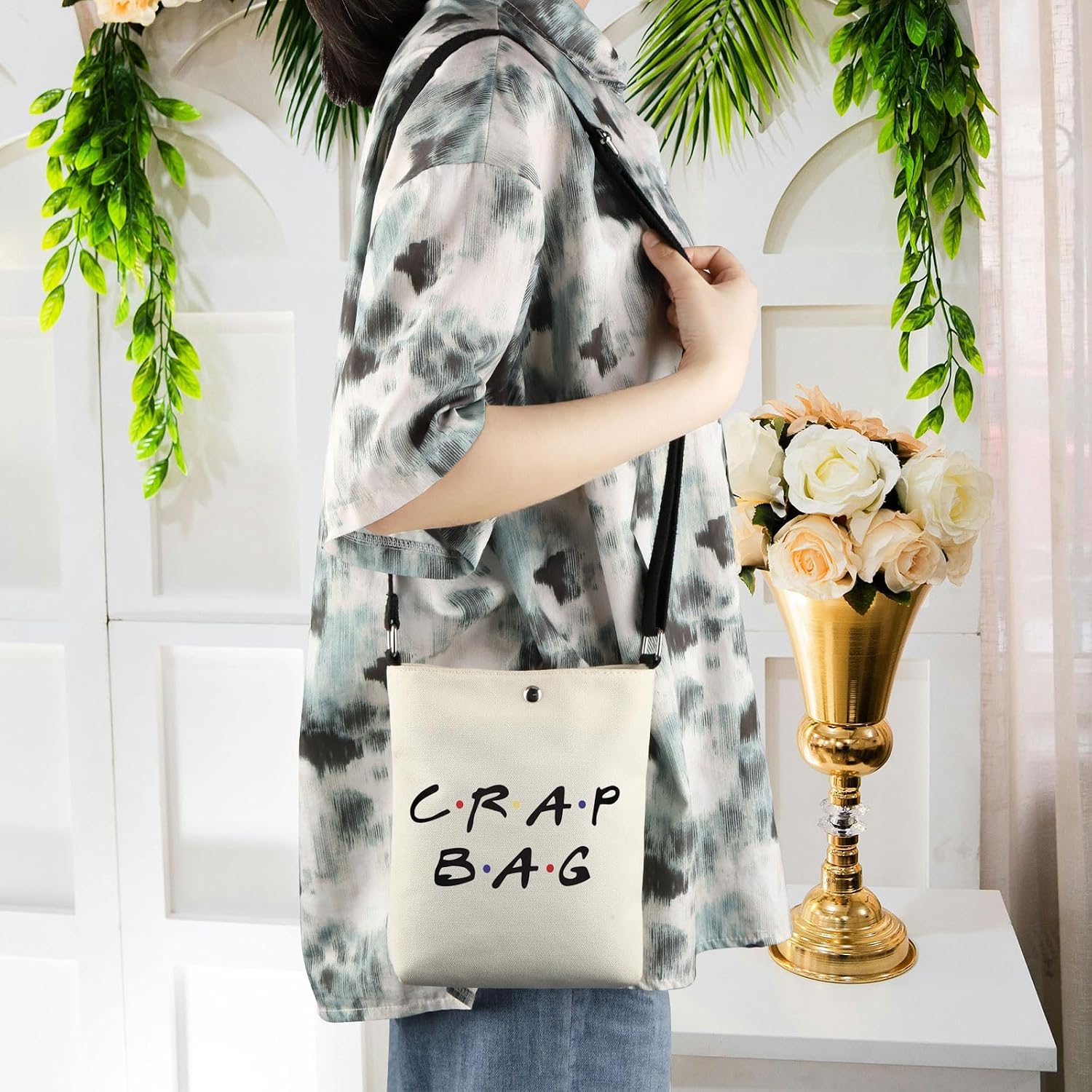 WCGXKO TV Show Inspired Crossbody Bag Crap Bag Gift Comedy Inspired Gift TV Show Merch image 3
