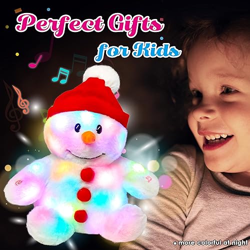 Vista 57 de Cuteoy Peluche de unicornio blanco con luces LED, regalo de cumpleaños y Navidad, juguete para niños pequeños, 15 pulgadas