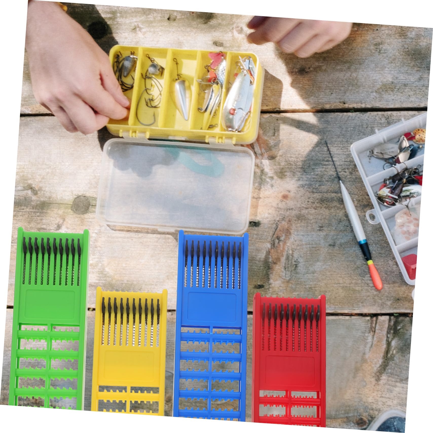 20 Pz Organizzatore Di Ami Da Pesca Strumento Di Pesca Per Il Custode Della Lenza Avvolgitore Di Linea Organizzatore Della Lenza Porta Porta Ami Da Attrezzo Abs