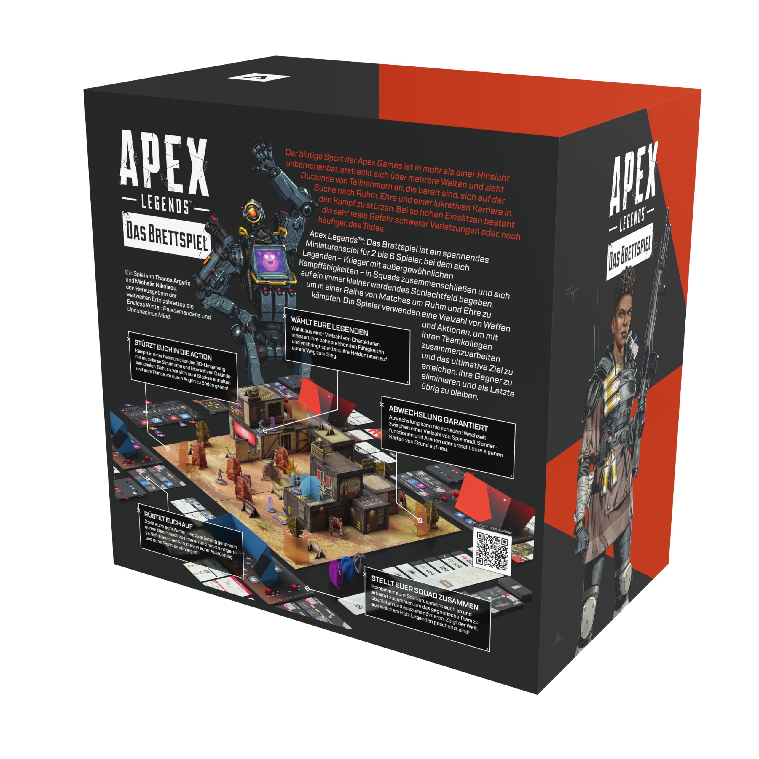 Apex Legends: Il gioco da tavolo – Gioco tattico in miniatura con terreno 3D, combattimento di squadre e arena che si restringe, licenza ufficiale, 2-6 giocatori dai 14 anni in su, tedesco ELZNIR
