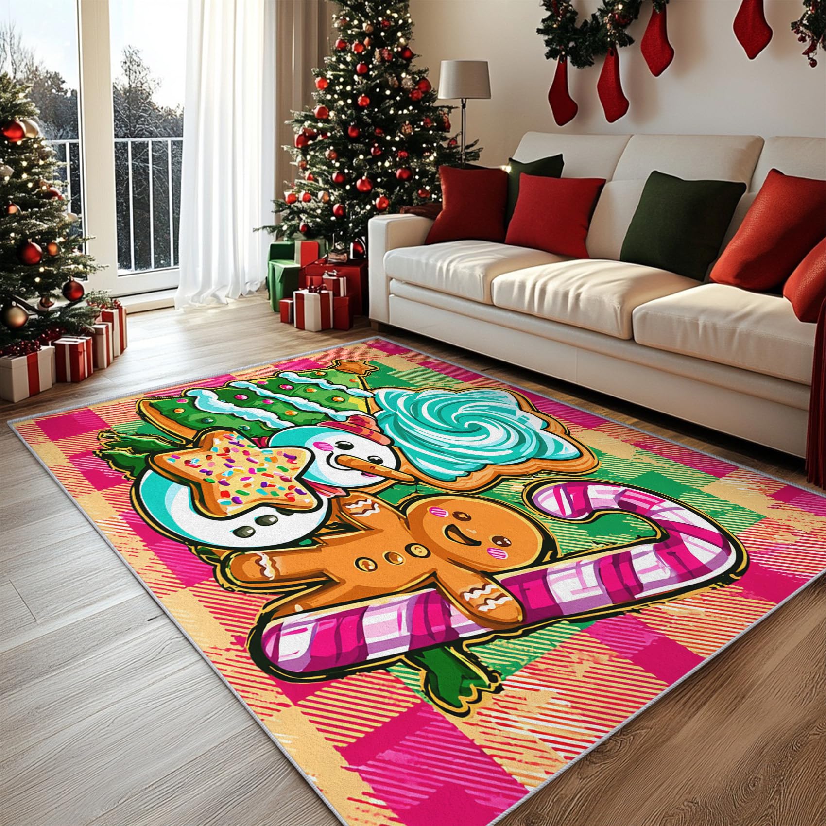 Tapis Noël bonhomme de neige 80x150 cm comme cadeau de fin d'année