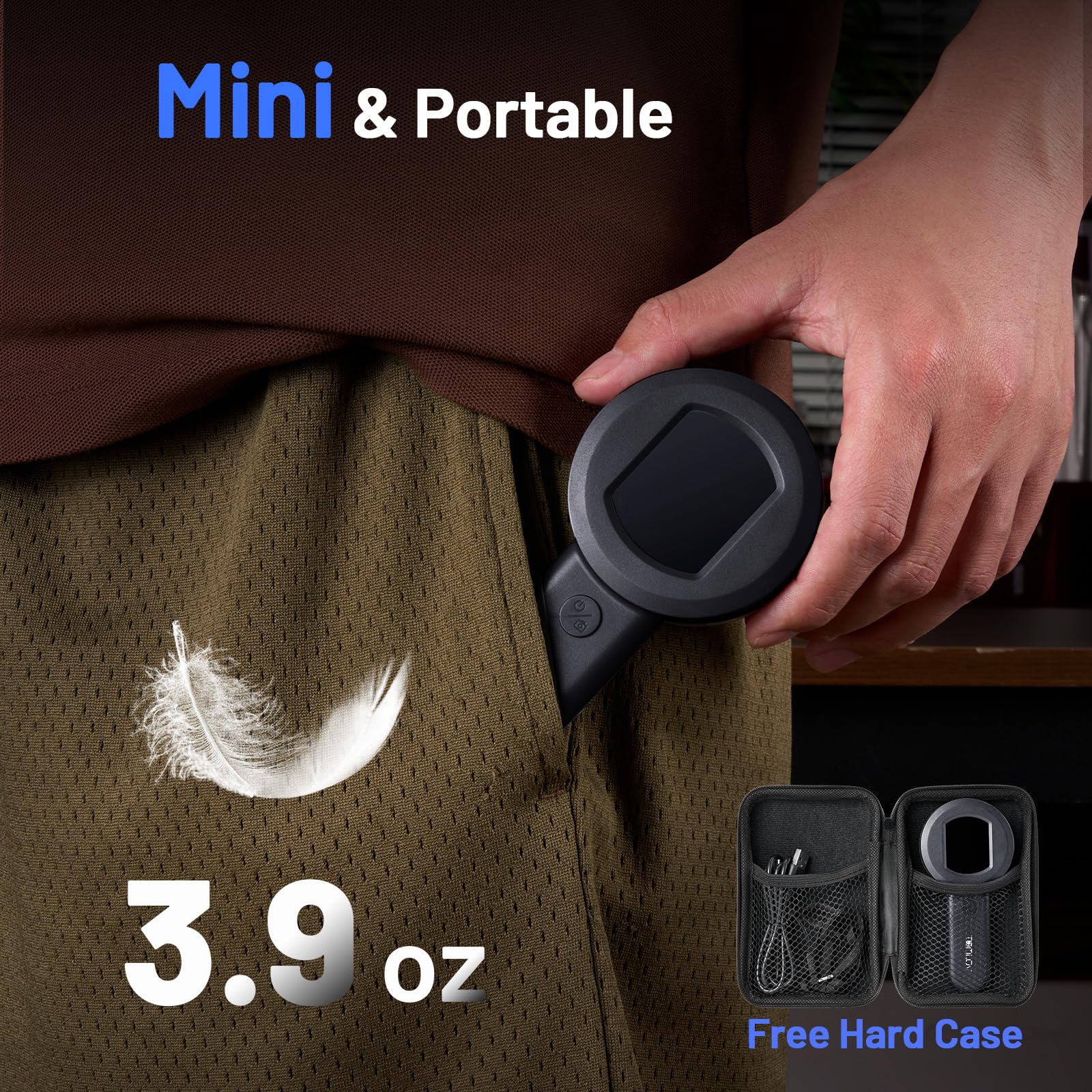 TOMLOV P10 Microscopio para Adultos y Niños, Lupa de Monedas de Mano con Luz, Portátil Trichome 100X, de Bolsillo para Coleccionista