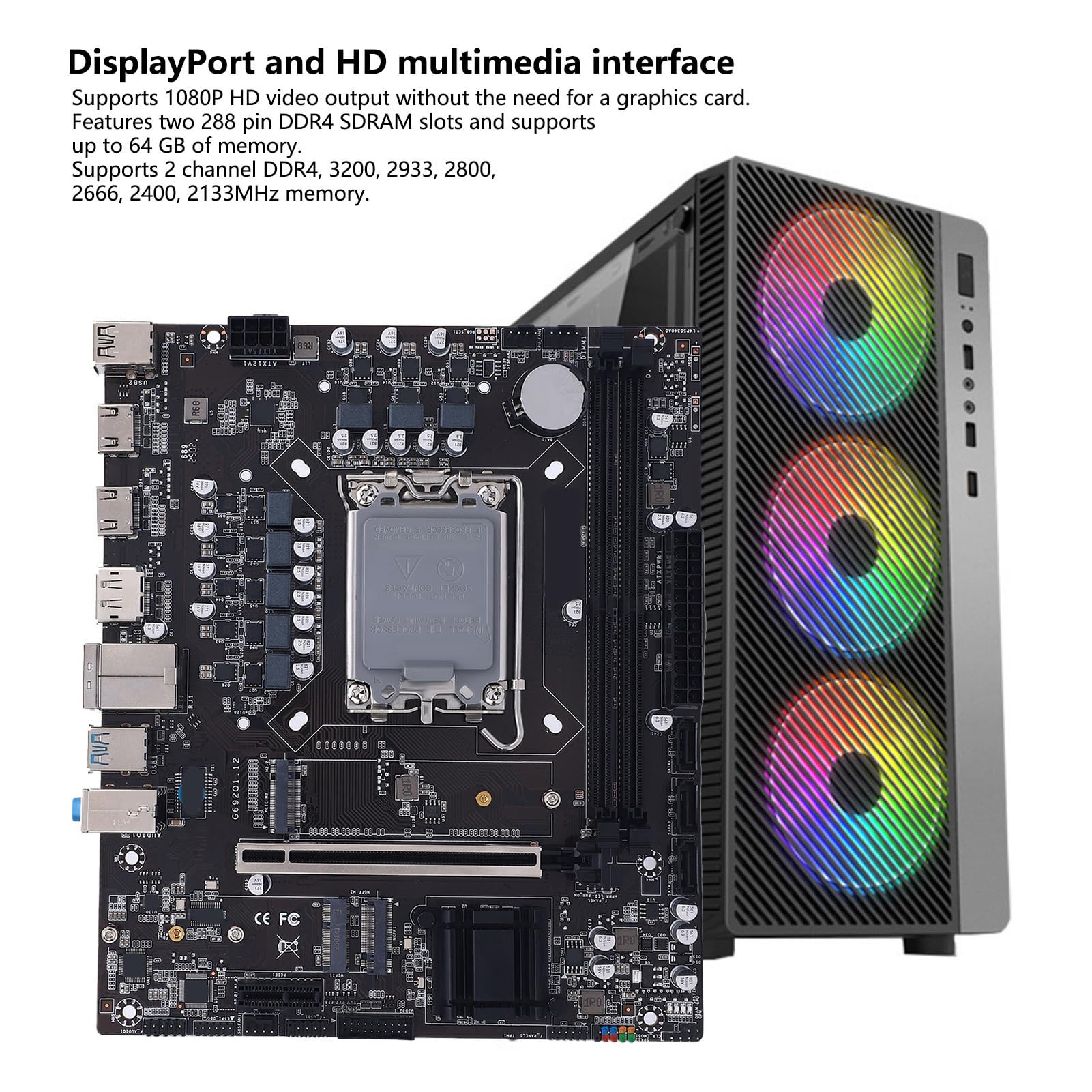 Amazon.com: H610 Double Channel DDR4 Motherboard Supports for i3