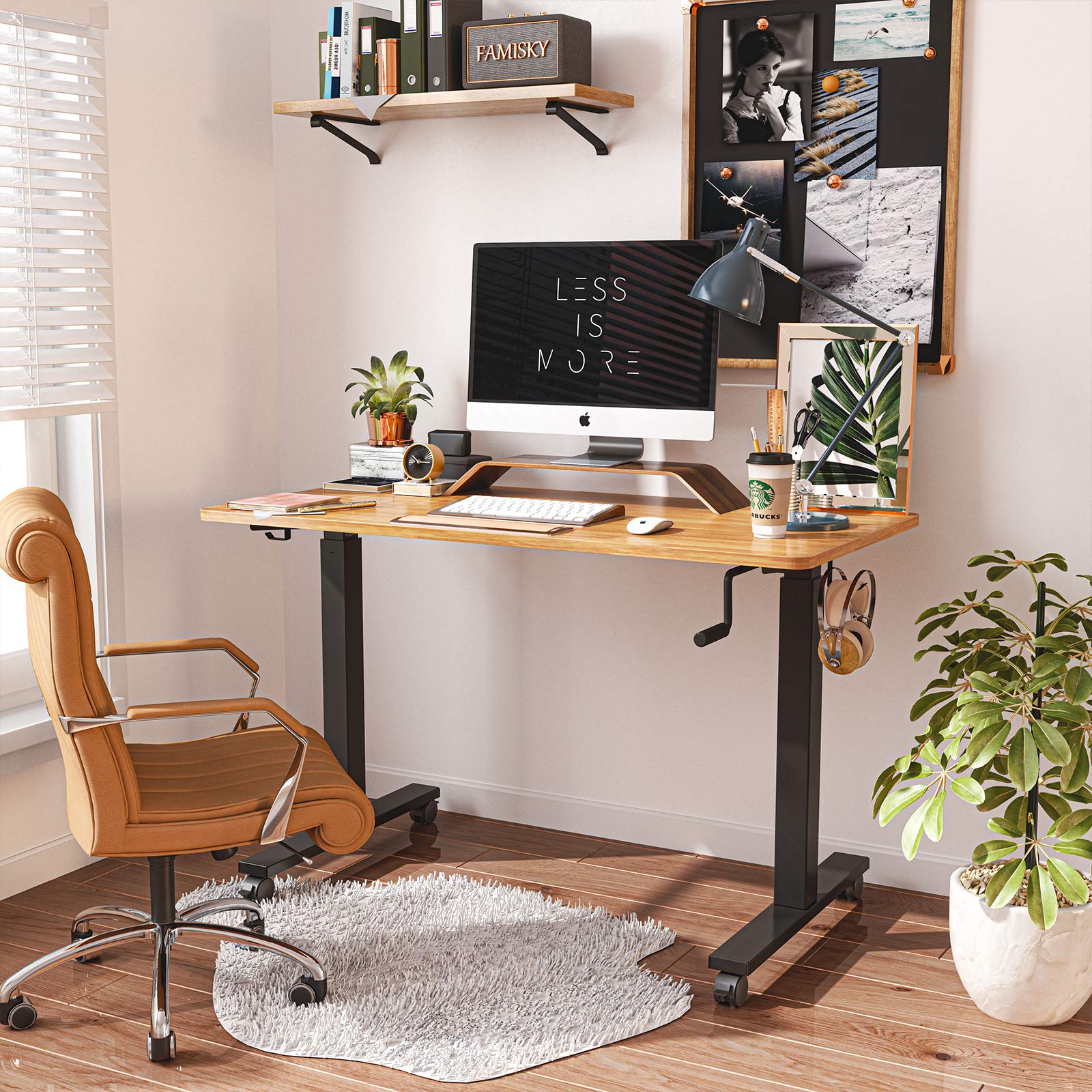 Amazon | FEZIBO 昇降デスク 昇降式デスク スタンディングデスク幅