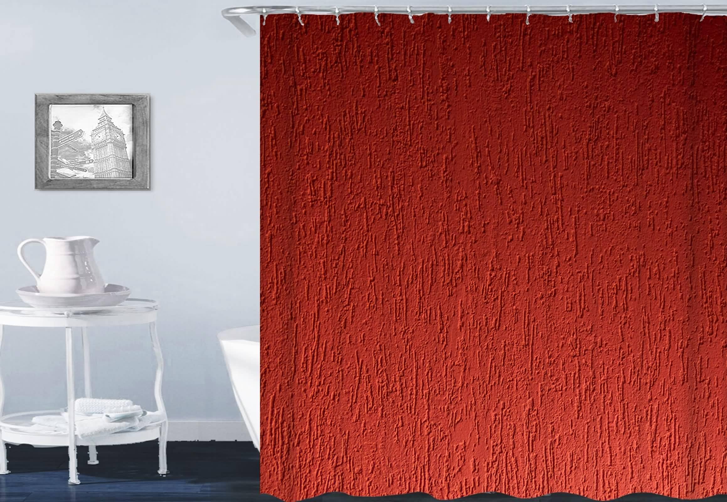 Tenda Bagno Doccia Tessuto, Poliestere Multicolore Muro Rosso Tenda vasca da bagno, lavabile, asciugatrice rapida, 180x180cm