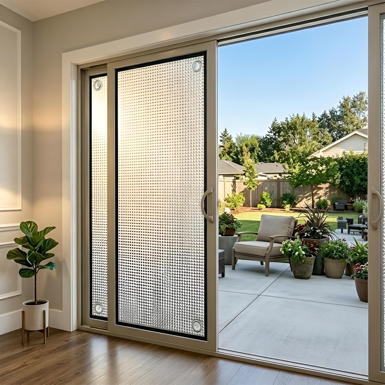 Doppelte Isolierfolie Fenster,Aluminium Isolierfolie mit Saugnäpfen