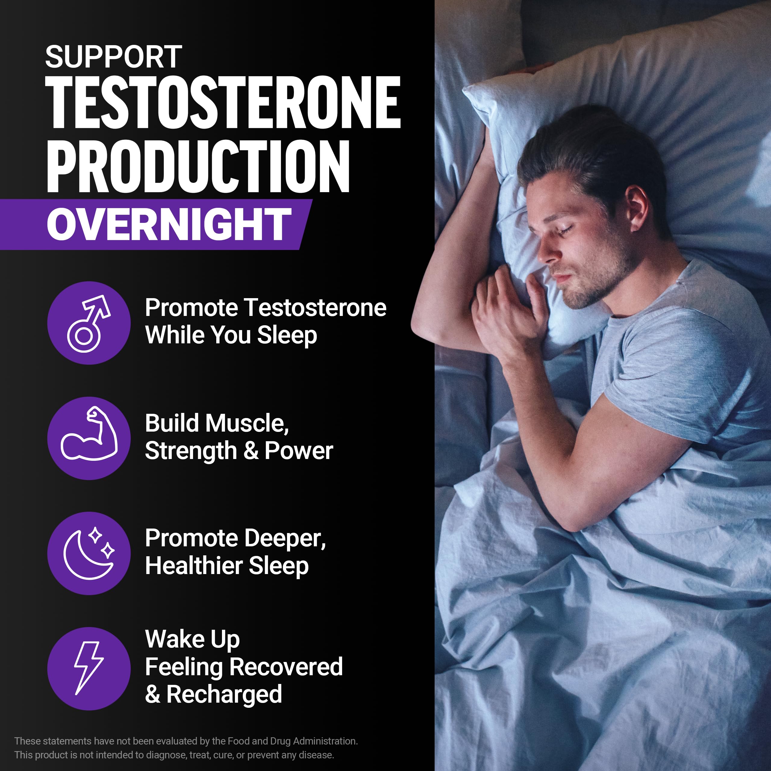 Force Factor Test X180 PM Testosterone Booster for Men, Overnight Testosterone Supplement to Build Muscle, Increase Strength, and Promote Deeper, Healthier Sleep and Recovery, 120 Tablets — Amazon image 2