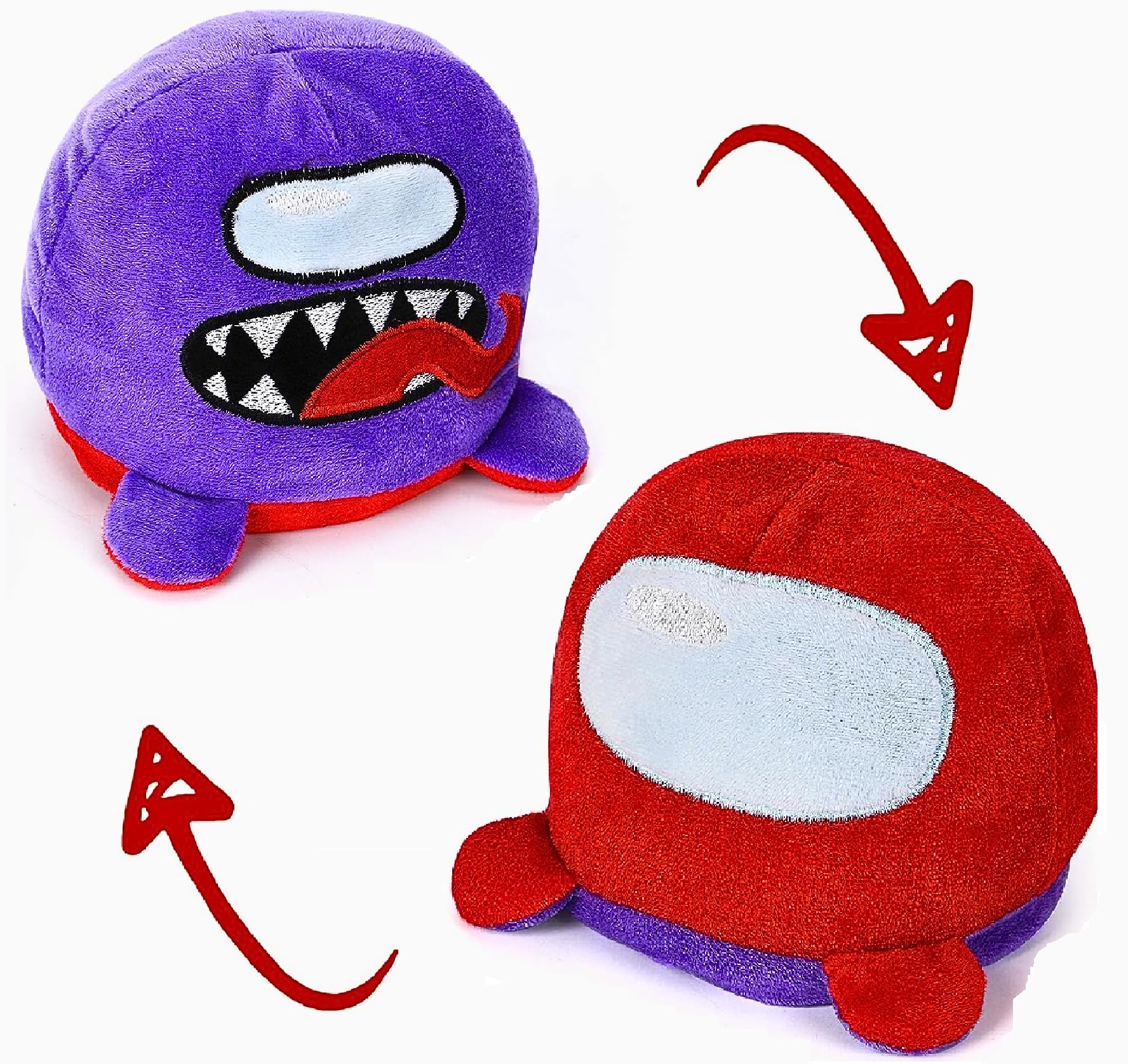 Toys Among us Plush, Among us Toys, Vibrant Colors Among Us Naughty Purple And Imposter Red Reversible Soft Toy, Among Us Plushies Dual faced reversible plush for kids, Among Us – Roblox Toys