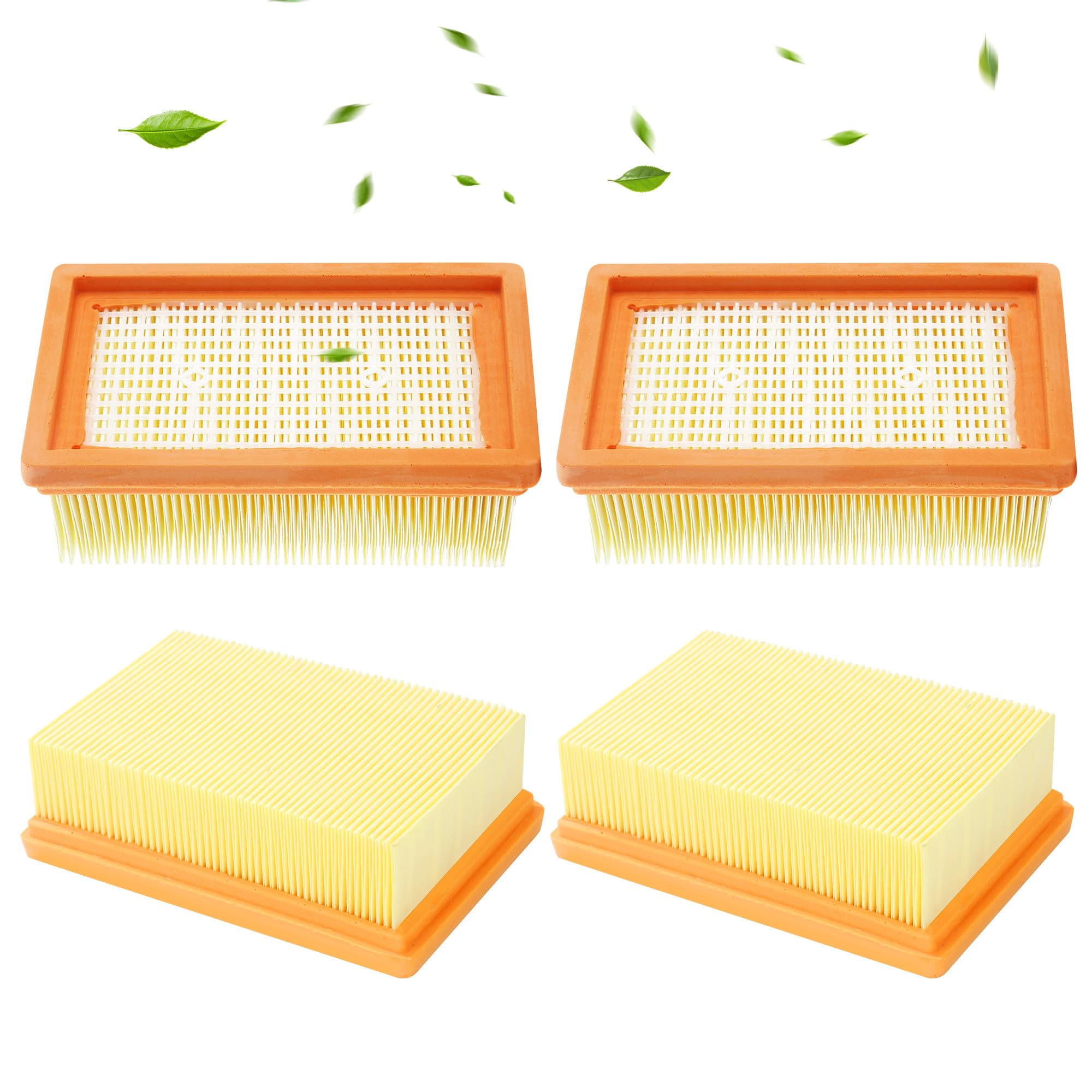 Sitbfoam 3 Filter für Staubsauger [WD4, WD5, WD6 / MV4, MV5, MV6] – 3 Flachfaltenfilter gegen Feinstaub & Gerüche – ersetzt 2.863-005.0 & KFI 4410
