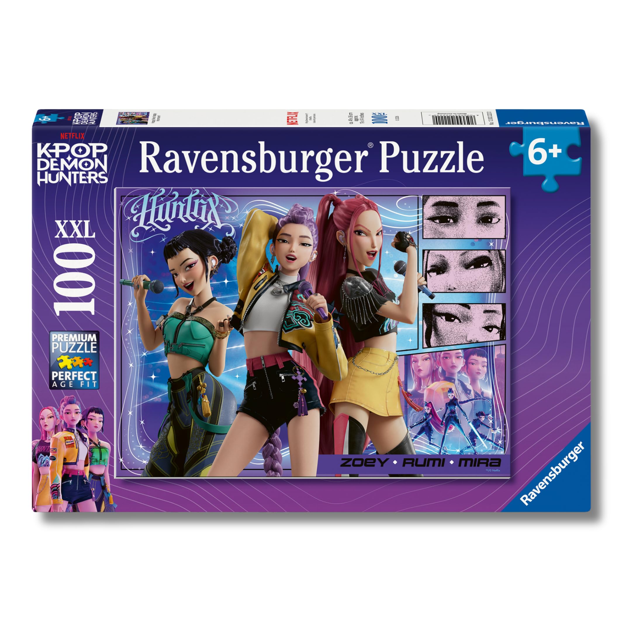 Ravensburger Puzzle K-Pop Demon Hunters 100 Pezzi XXL Bambini 6 Anni