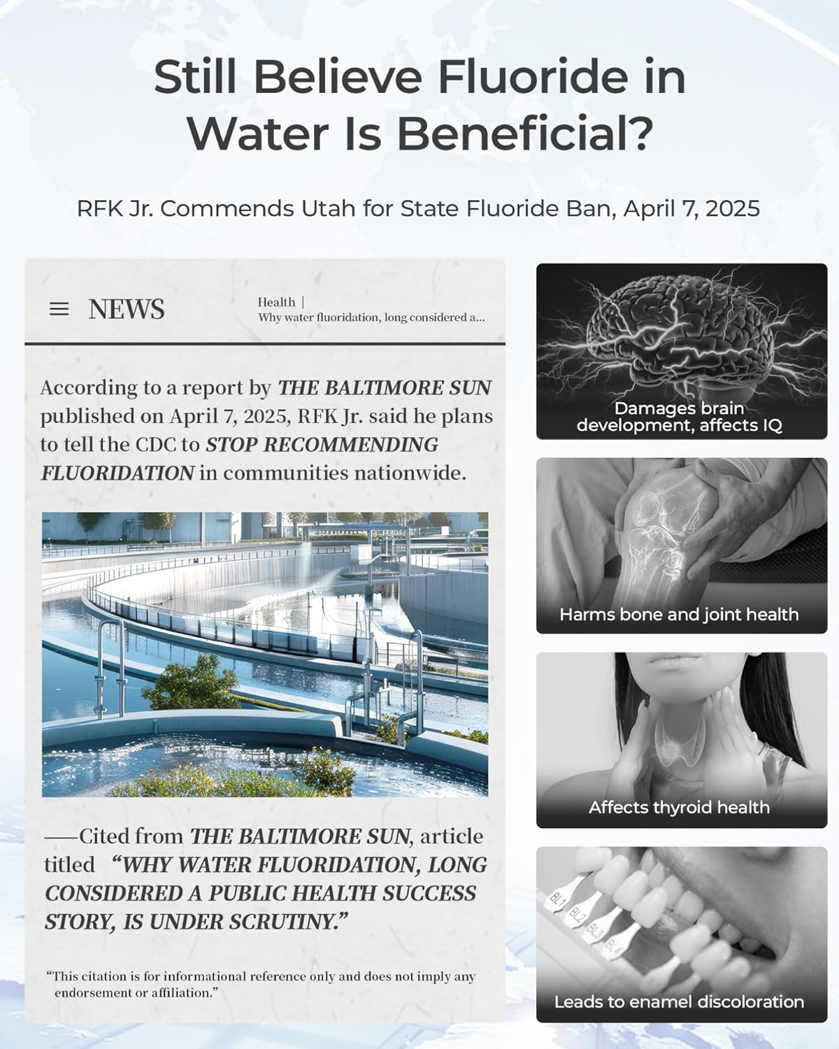 Waterdrop 35-Cup Water Filter Dispenser, Reduces Fluoride, PFOA/PFOS and More, BPA Free, Large Capacity Water Filter Pitcher, White (with 2 Filters)