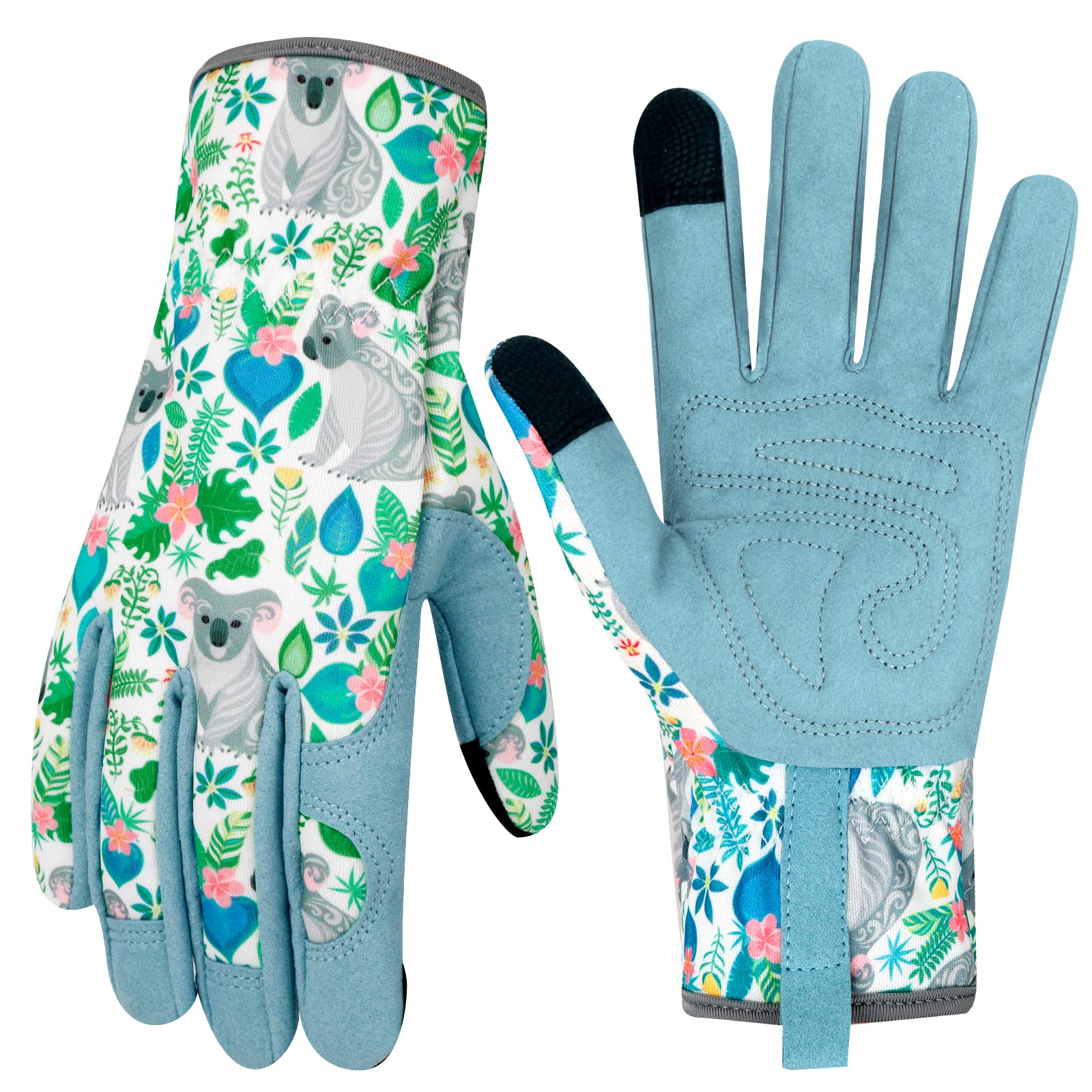 Gartenhandschuhe aus Leder für Damen, Gartenhandschuhe, dornensicher, Touchscreen-Design, strapazierfähig, Geschenk für den Hof