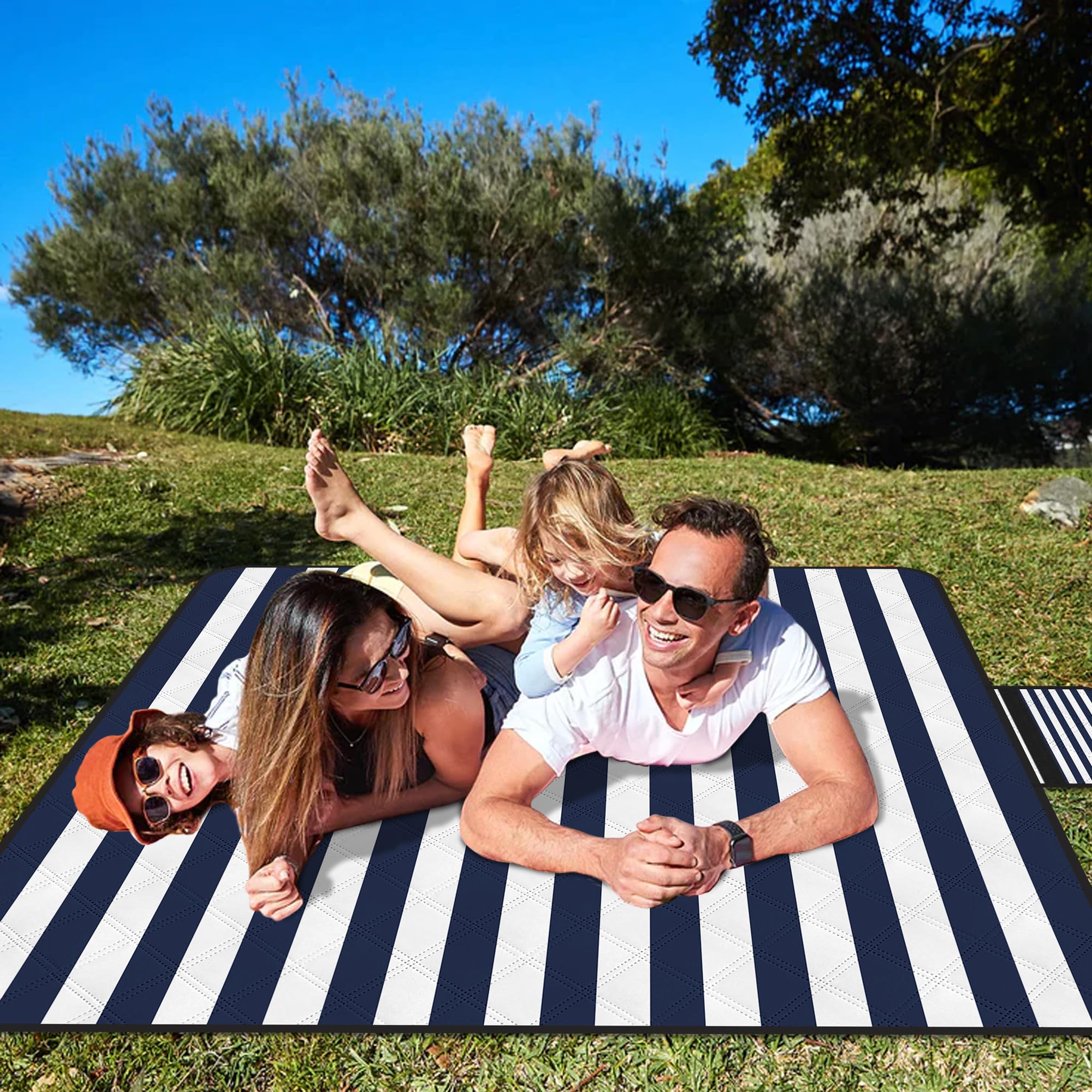 XXL Picknickdecke 3x3 Meter – Wasserdicht, Maschinenwaschbar & Super Weich Für Strand & Garten