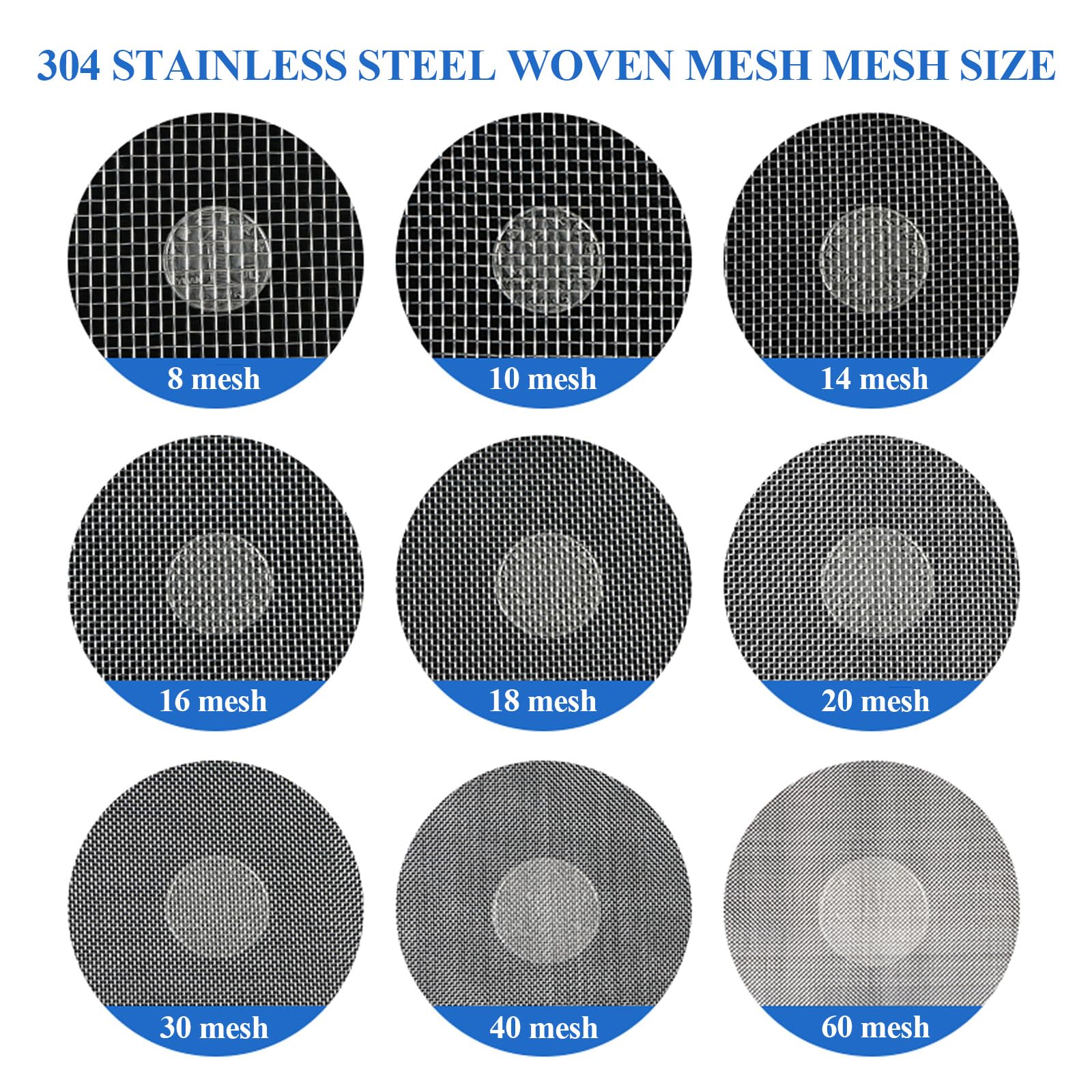 DFDPAXL 304 Stainless Steel Fine Wire Mesh Roll 120-250 Mesh, Metal Mesh Window Screen Mesh Suitable for Ventilation and Machine Guarding,250 mesh