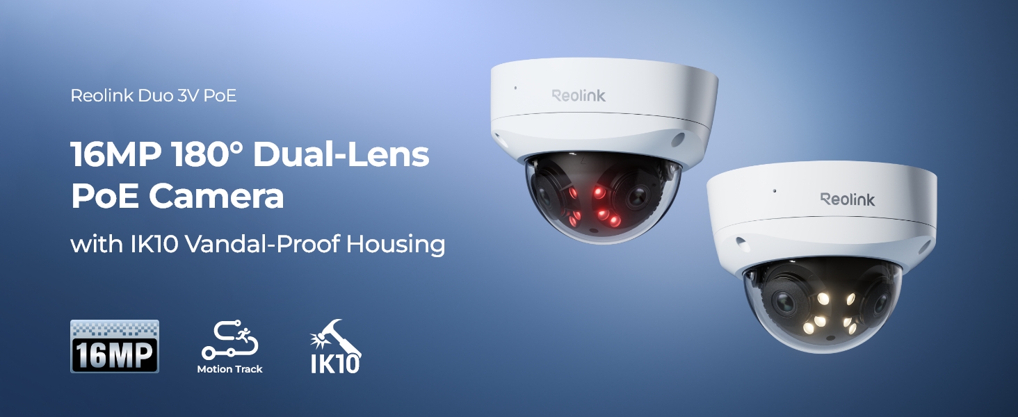 Amazon.com : REOLINK Duo 3V PoE 16MP Dual-Lens PoE Security Camera
