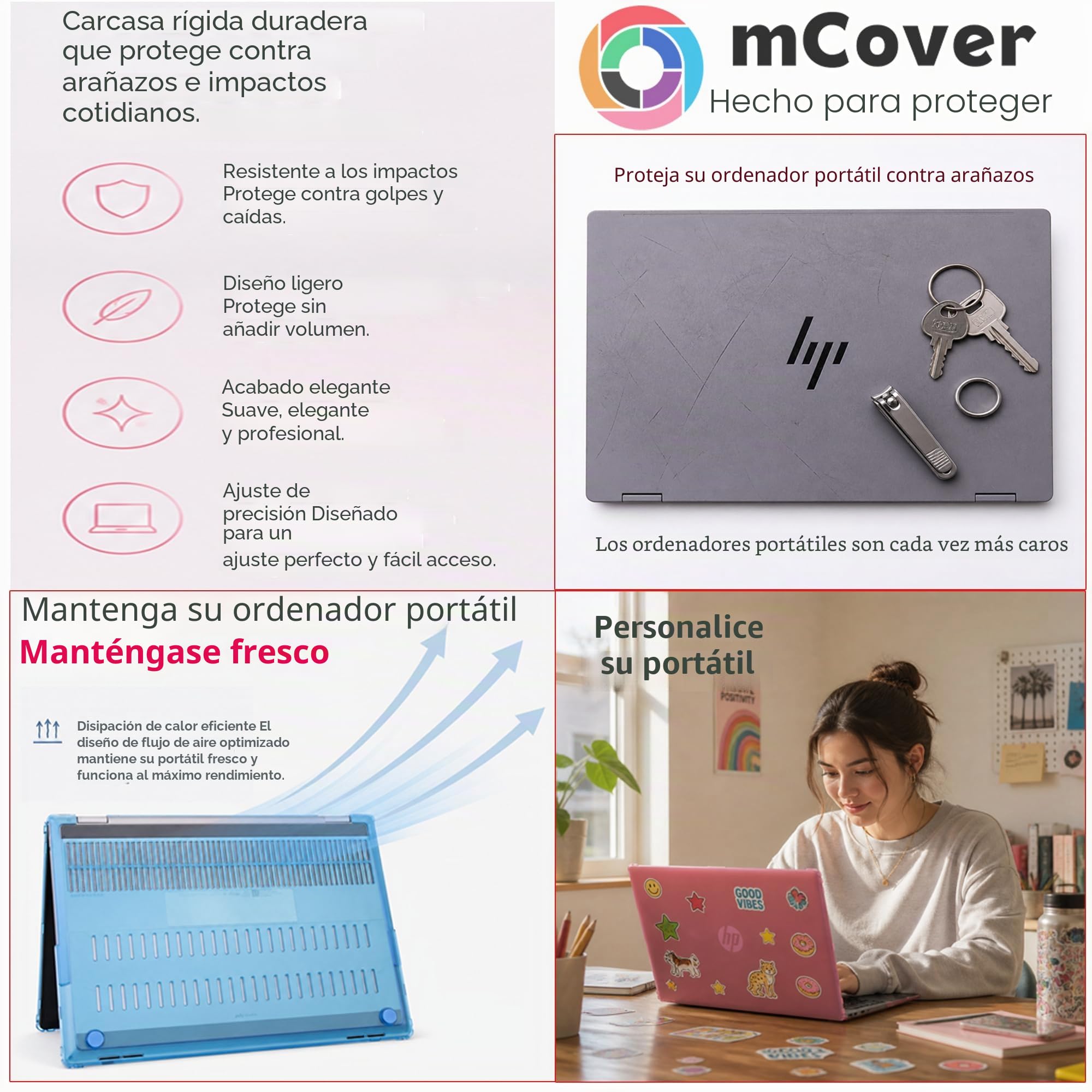 mCover Funda SOLO Compatible para 16” 2025+ HP OmniBook X Flip 16-ASxxxx 16-AUxxxx 16-ARxxxx 16-BExxxx 2-en-1 Windows Laptop PC (NO Compatible con Otros Modelos HP) - Transparente