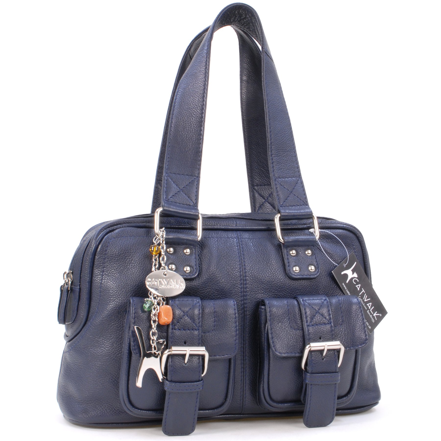 Catwalk Collection Handbags - Damska Skórzana Torebka z Rączką - Caroline