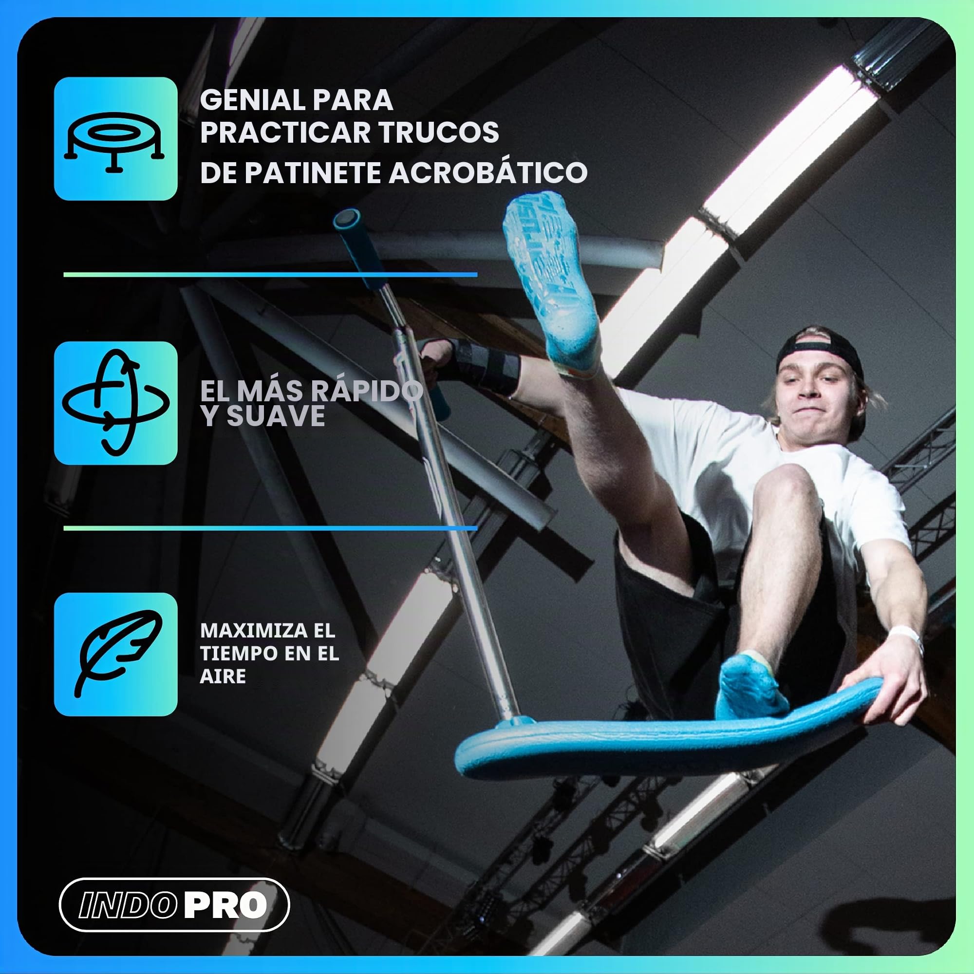 Indo Bug - Trampolín Scooter 2021, Azul