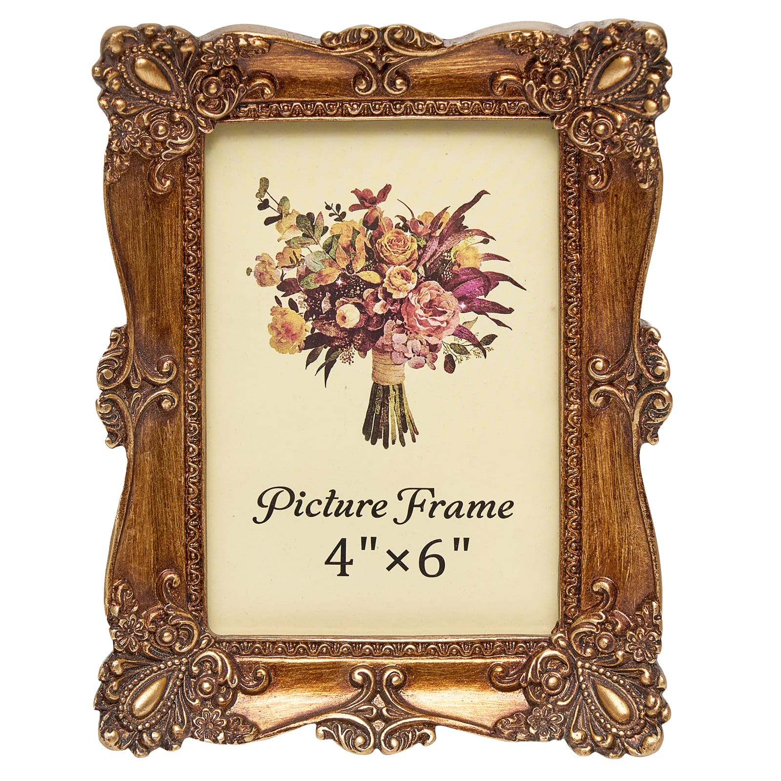 Amazon.com - JANDERART Vintage Picture Frame 4x6 Inch, Elegant
