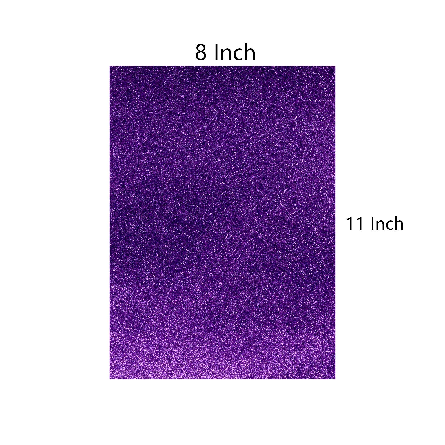 YZH Crafts Glitter Cardstock Paper, No-Shed Shimmer Glitter Papers, Cut Craft and DIY Projects Card stock, Sparkly Paper for Card Making, 8.27 x 11.69 Inch, A4 Size, 10 Sheets (Purple)