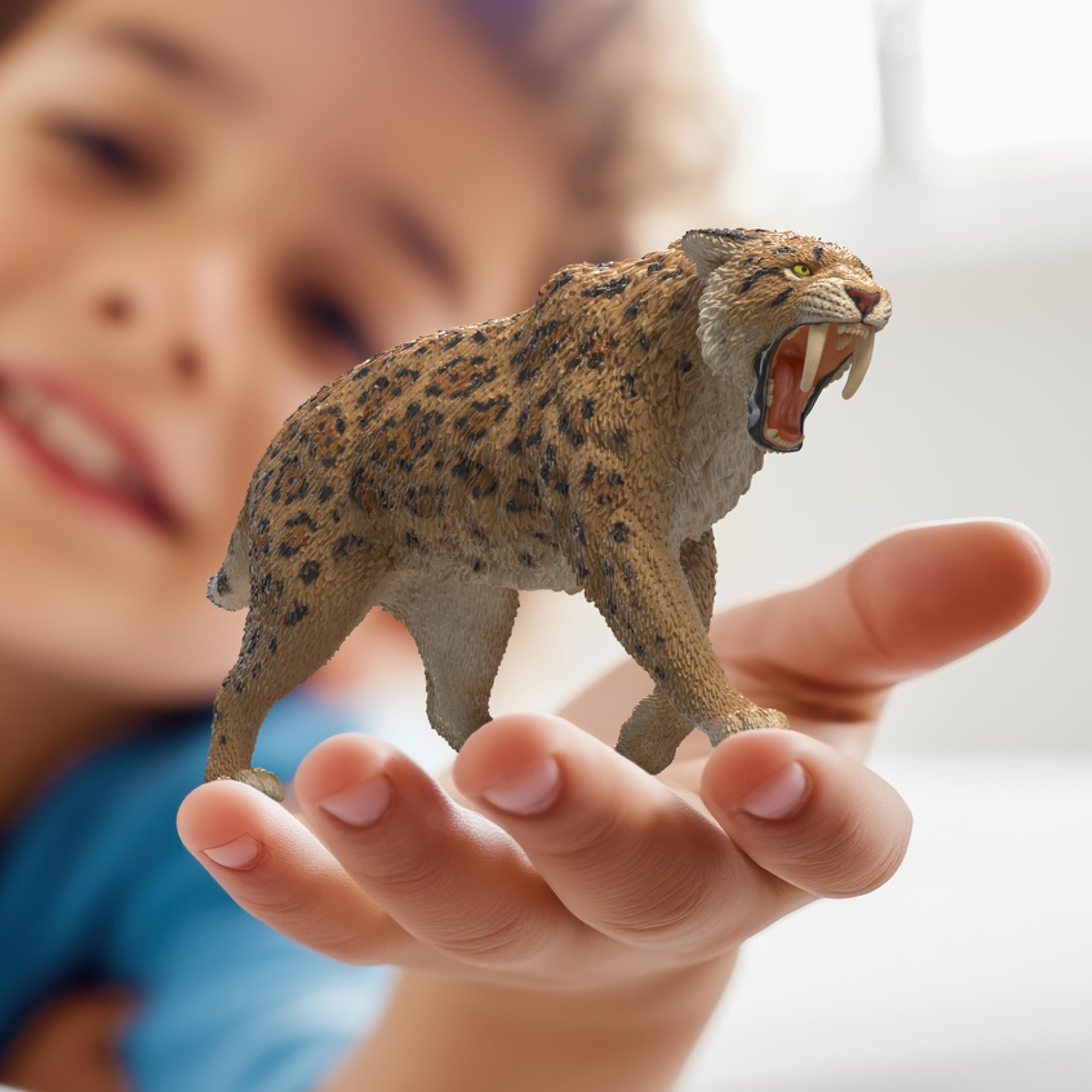 schleich Dinosaurs | Tigre Dientes Sable 15054 | Figuras Animales detalladas | Regalo para niños y Chicas | Juguetes robustos para Jugar y coleccionar | Figura de Juguete de 5 años | 14 x 7 x 3 cm