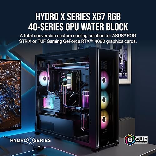Miniatura 3 de Corsair Hydro X Series XG7 RGB 4080 SUPRIMTrio GPU Bloque de agua - para MSI GeForce RTX 4080 SUPRIM y tarjetas de trío para juegos, cobre niquelado