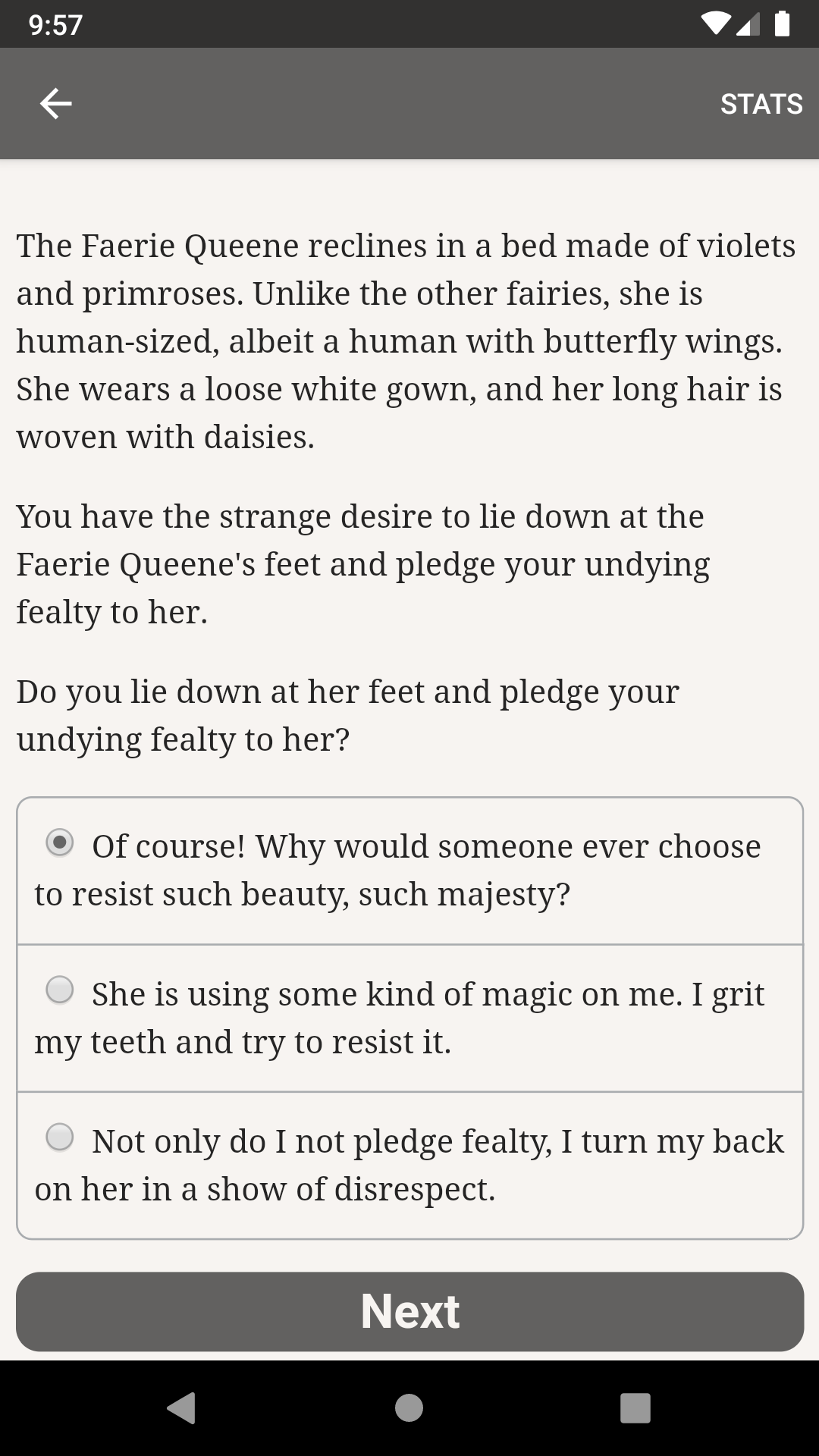 Choice of for Android