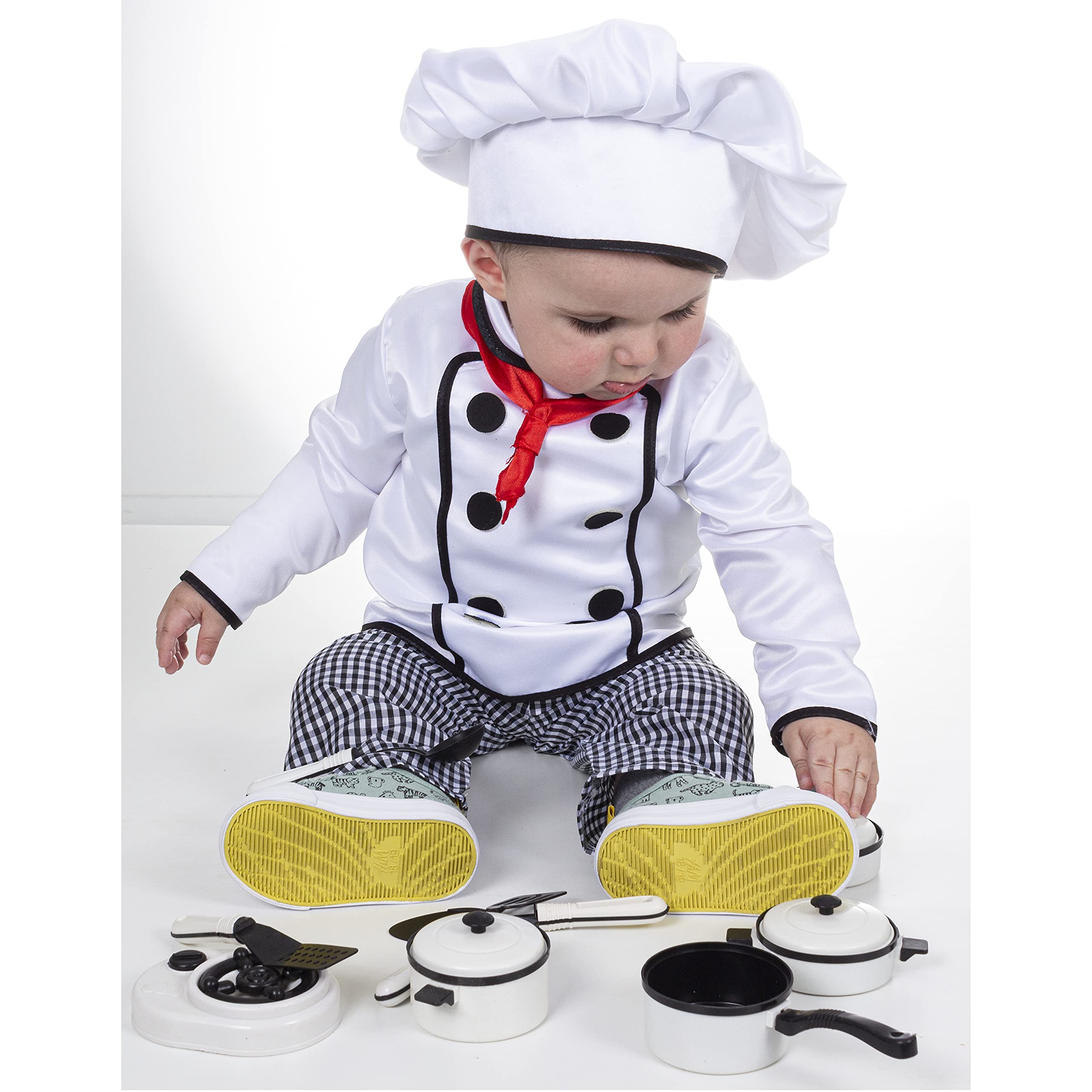 PEGASUS COSTUME CUOCO VESTITO CHEF CARNEVALE PRIMAINFANZIA DA 10 A 36 MESI