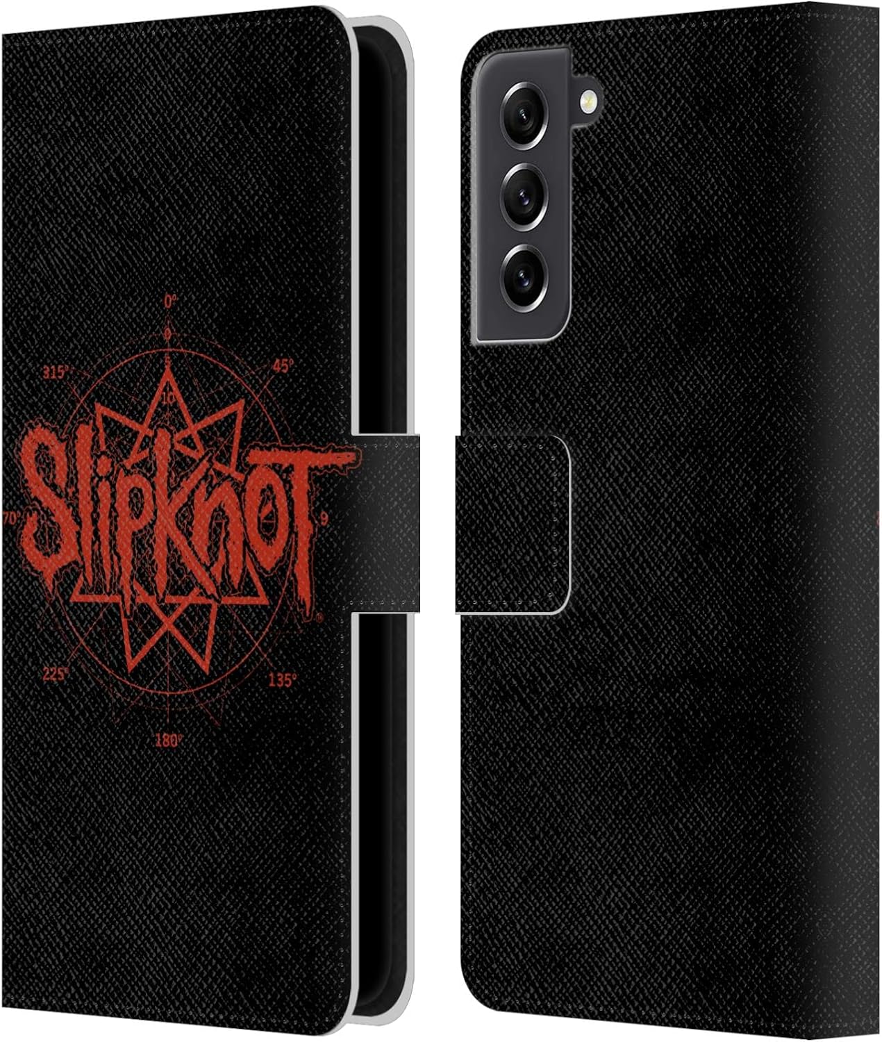 Head Case Designs Officially Licensed Slipknot Logo Key Art Leather Wallet Case Compatible with Samsung Galaxy S21 FE 5G